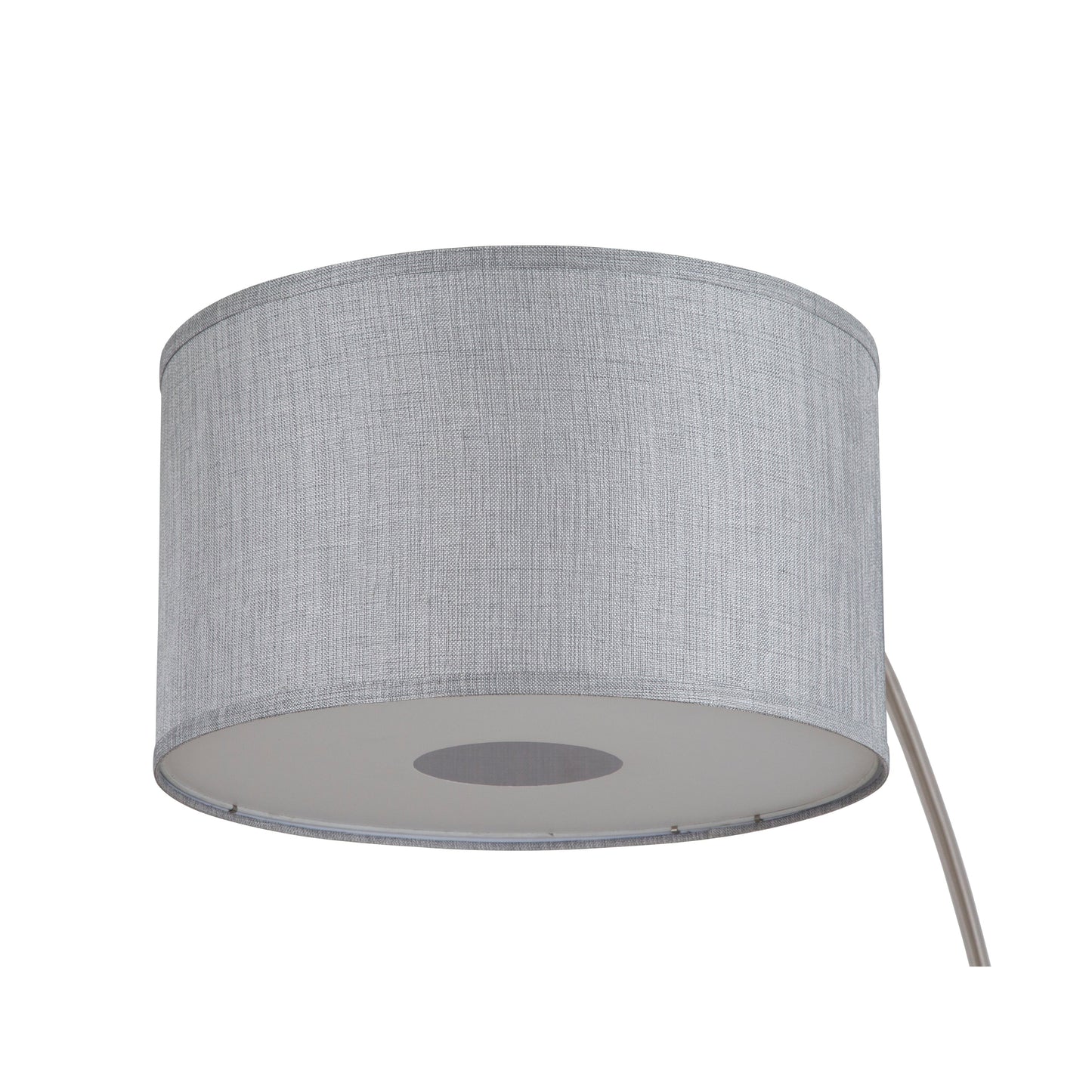 Lampe de sol à arche réglable en acier Q-Max 81 avec abat-jour extra large et socle en marbre