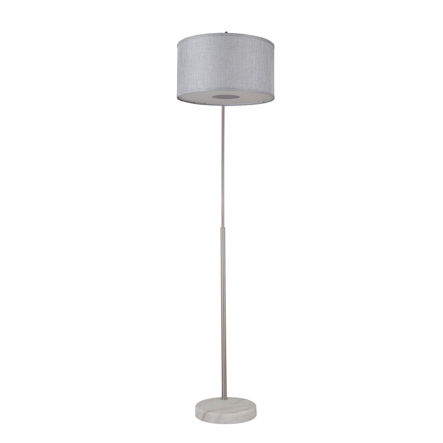 Lampe de sol à arche réglable en acier Q-Max 81 avec abat-jour extra large et socle en marbre