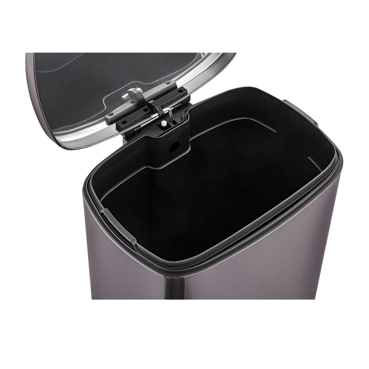 Qualiazero, poubelle à pédale rectangulaire de 13,2 gallons + deux poubelles rectangulaires de 1,3 gallon - Pack familial
