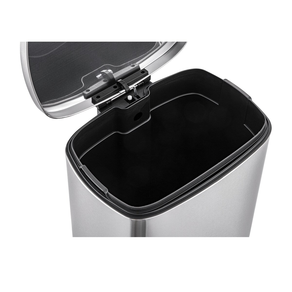 Qualiazero, poubelle à pédale rectangulaire de 13,2 gallons + deux poubelles rectangulaires de 1,3 gallon - Pack familial
