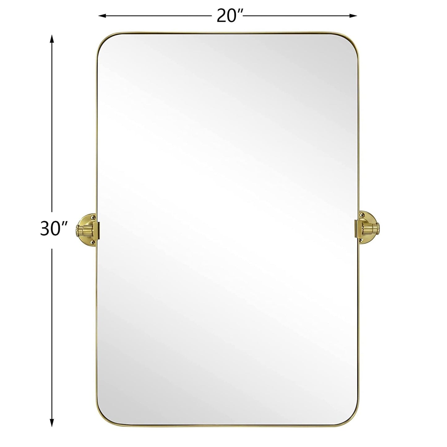 TEHOME Jonathan Miroir mural rectangulaire pivotant et inclinable en métal