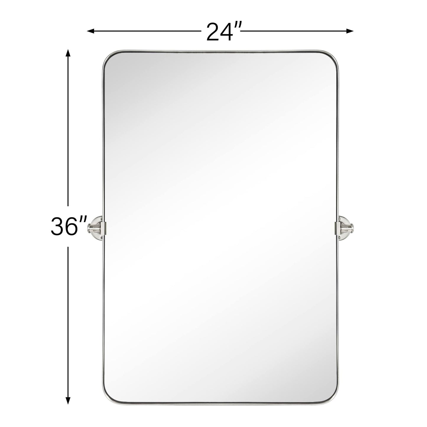 TEHOME Jonathan Miroir mural rectangulaire pivotant et inclinable en métal