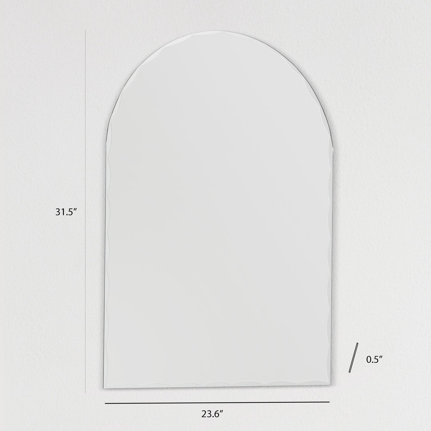 Rita Arch Miroir de salle de bain moderne sans cadre