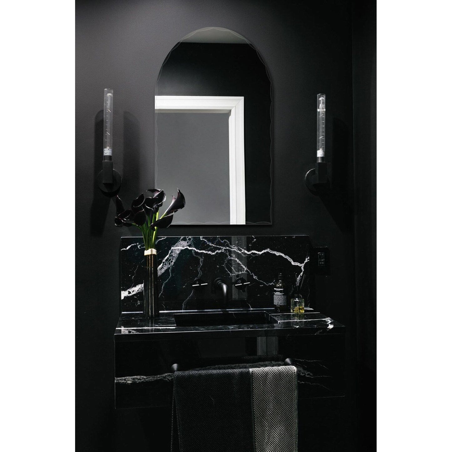 Rita Arch Miroir de salle de bain moderne sans cadre
