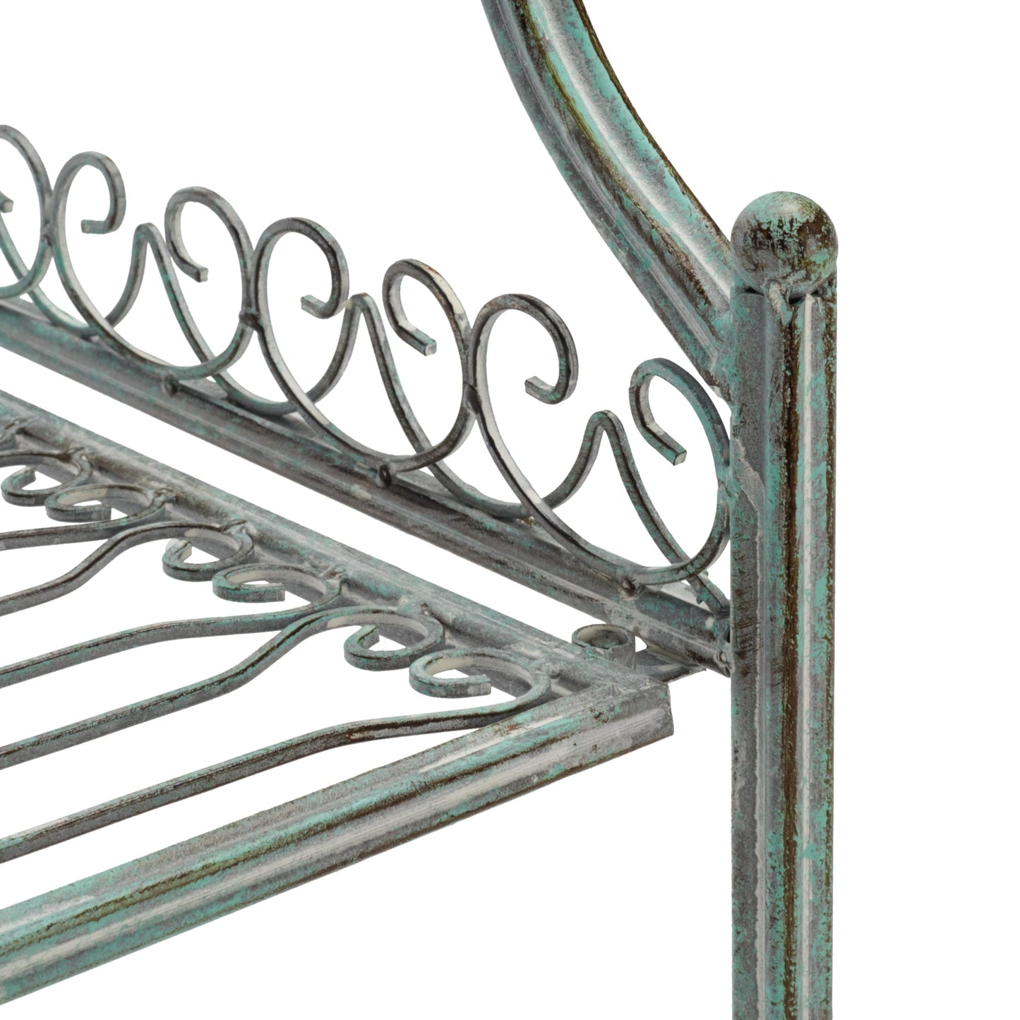 SAFAVIEH Bryn, étagère à fourreaux en fer forgé style victorien, 4 niveaux, pour extérieur - 63,5 cm L x 38,1 cm P x 160 cm H - 63,5L x 38,1P x 160H