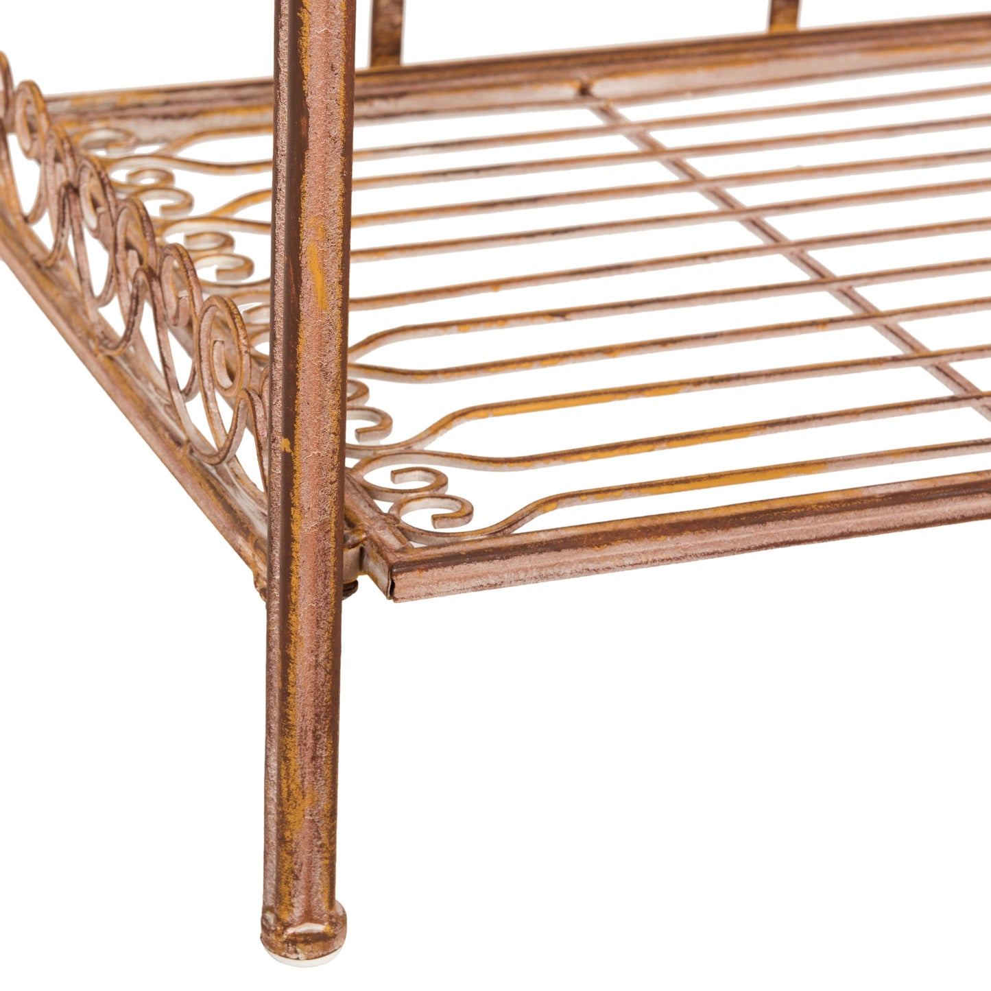 SAFAVIEH Bryn, étagère à fourreaux en fer forgé style victorien, 4 niveaux, pour extérieur - 63,5 cm L x 38,1 cm P x 160 cm H - 63,5L x 38,1P x 160H