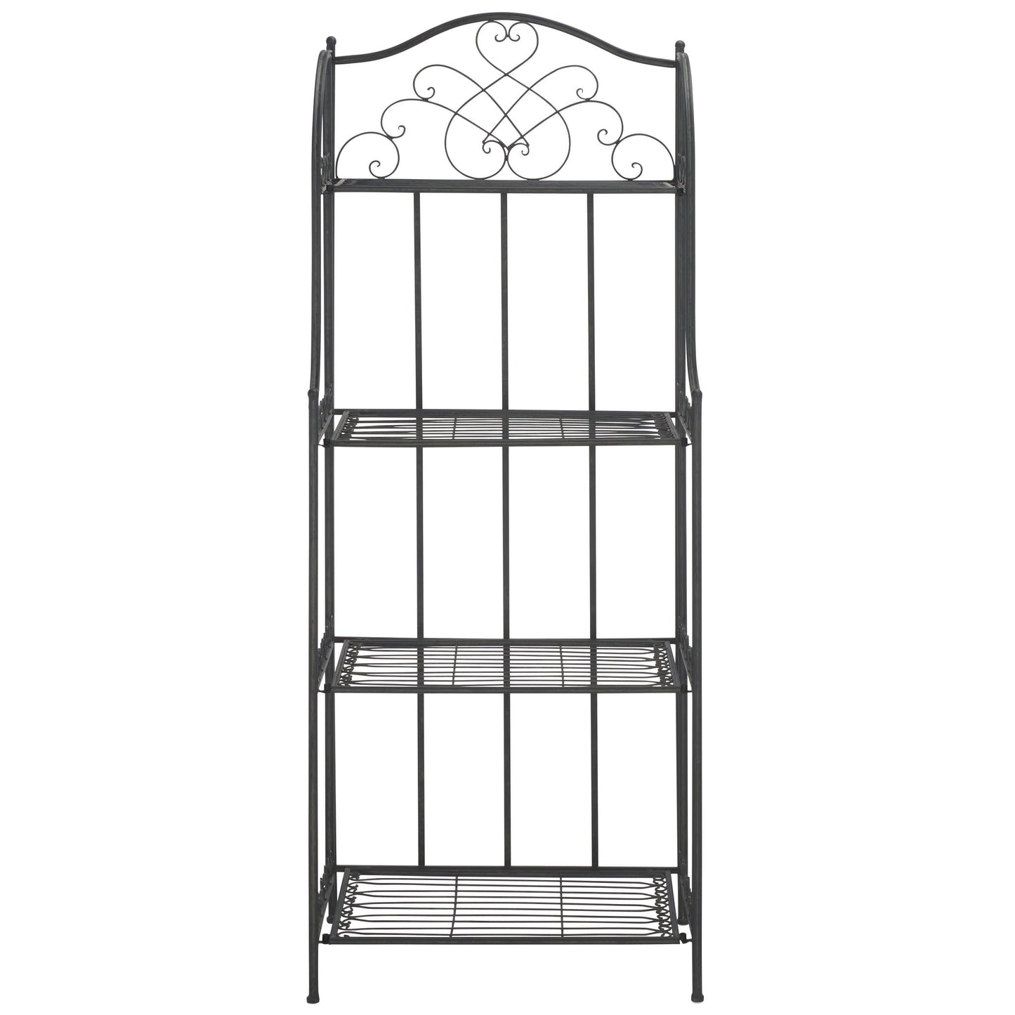 SAFAVIEH Bryn, étagère à fourreaux en fer forgé style victorien, 4 niveaux, pour extérieur - 63,5 cm L x 38,1 cm P x 160 cm H - 63,5L x 38,1P x 160H
