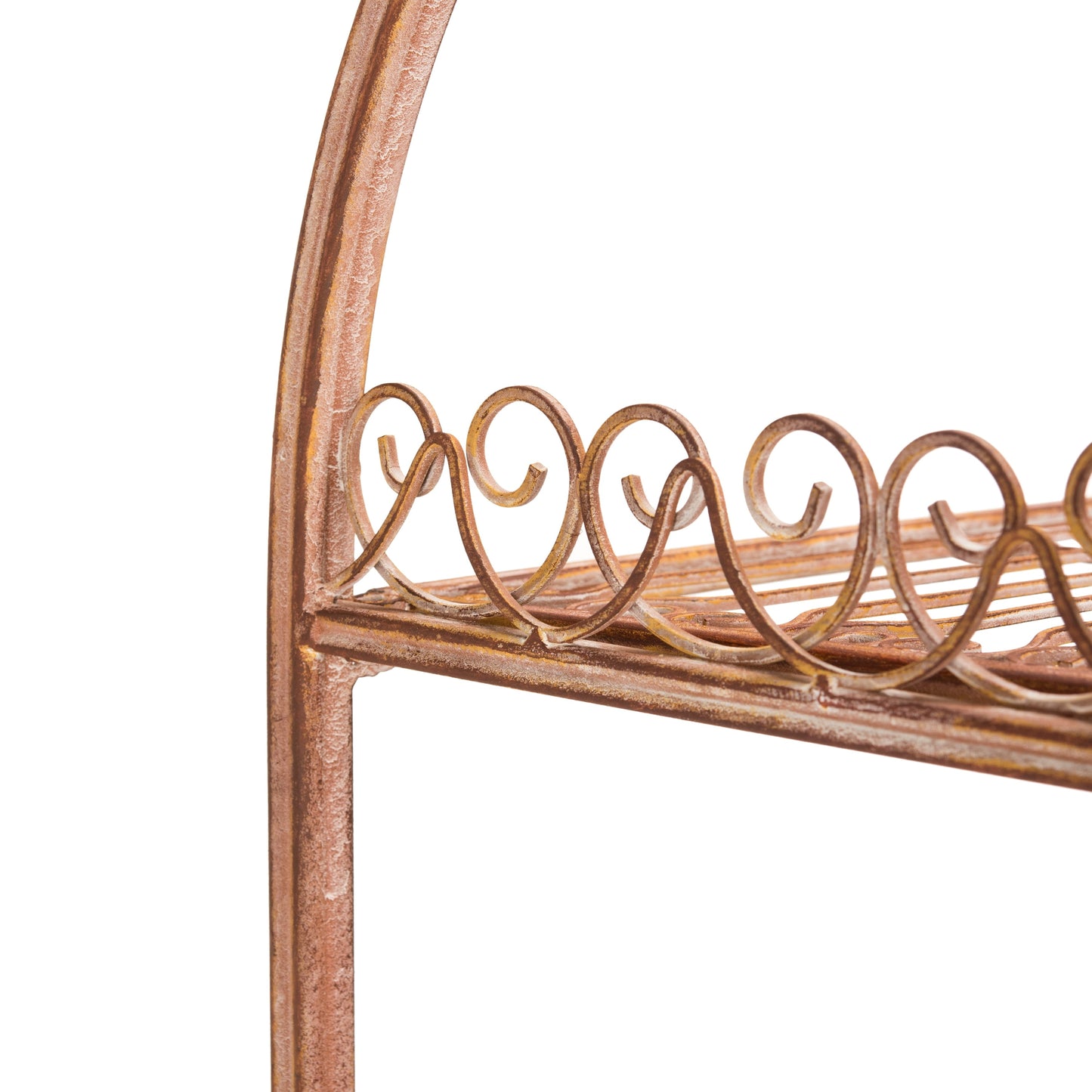 SAFAVIEH Bryn, étagère à fourreaux en fer forgé style victorien, 4 niveaux, pour extérieur - 63,5 cm L x 38,1 cm P x 160 cm H - 63,5L x 38,1P x 160H