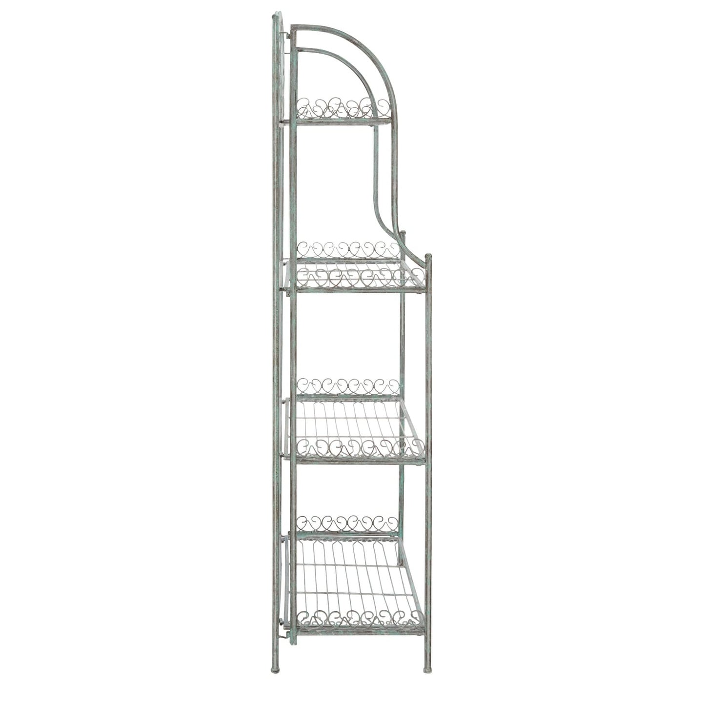 SAFAVIEH Bryn, étagère à fourreaux en fer forgé style victorien, 4 niveaux, pour extérieur - 63,5 cm L x 38,1 cm P x 160 cm H - 63,5L x 38,1P x 160H