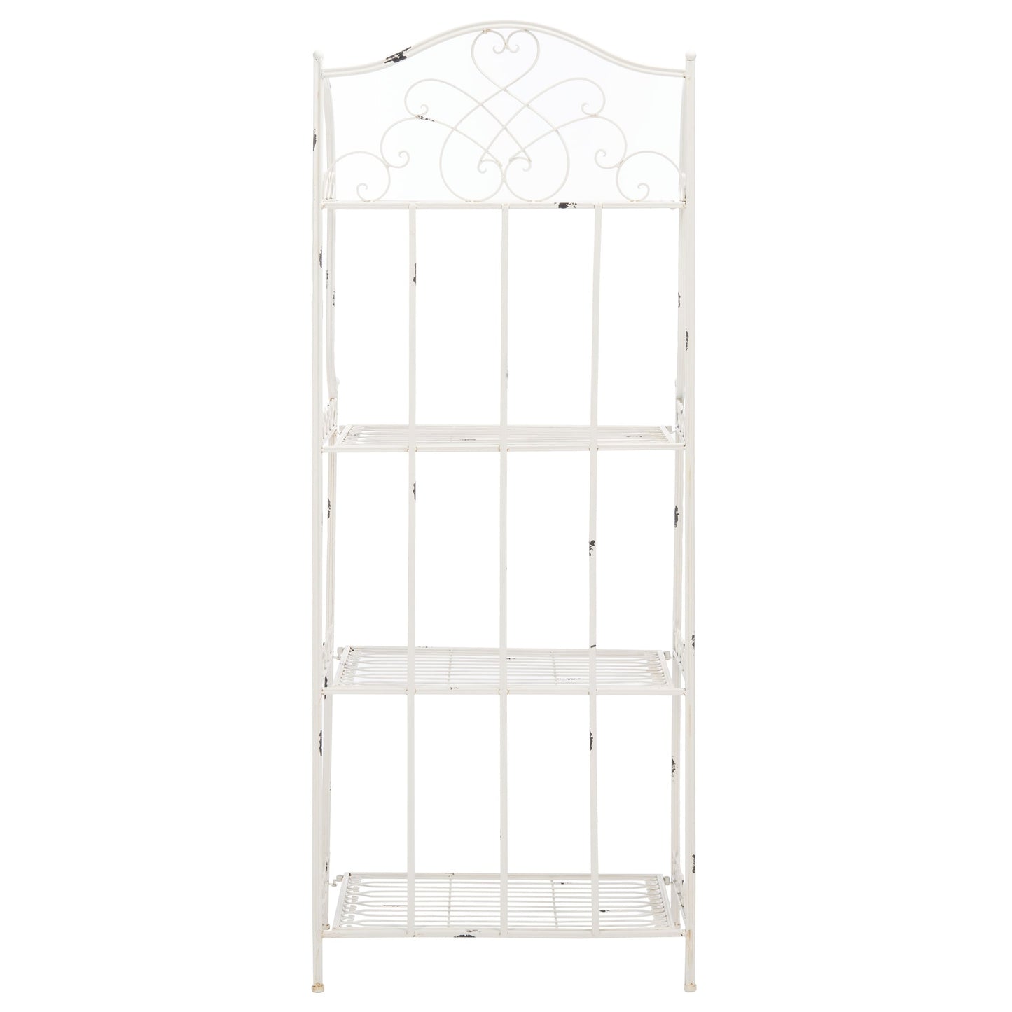 SAFAVIEH Bryn, étagère à fourreaux en fer forgé style victorien, 4 niveaux, pour extérieur - 63,5 cm L x 38,1 cm P x 160 cm H - 63,5L x 38,1P x 160H