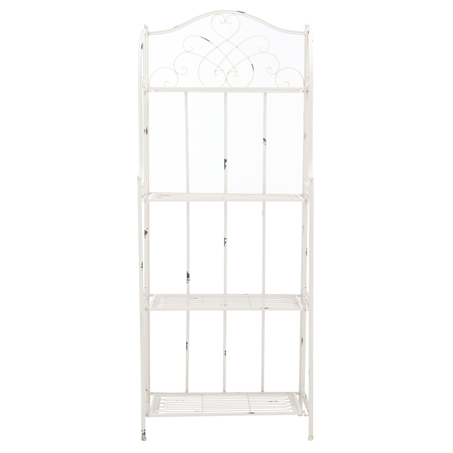 SAFAVIEH Bryn, étagère à fourreaux en fer forgé style victorien, 4 niveaux, pour extérieur - 63,5 cm L x 38,1 cm P x 160 cm H - 63,5L x 38,1P x 160H