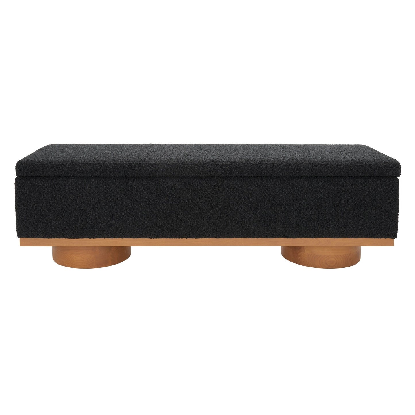 Banc de rangement SAFAVIEH Couture Sunneva Boucle - 155 cm L x 51 cm P x 48 cm H - 155Lx51Px48H