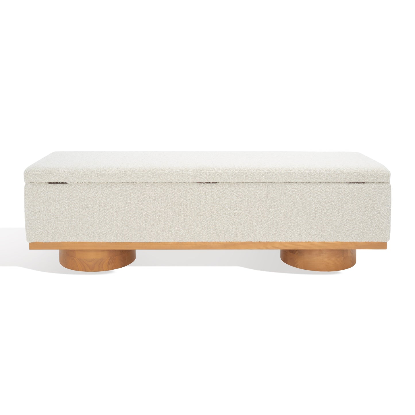 Banc de rangement SAFAVIEH Couture Sunneva Boucle - 155 cm L x 51 cm P x 48 cm H - 155Lx51Px48H