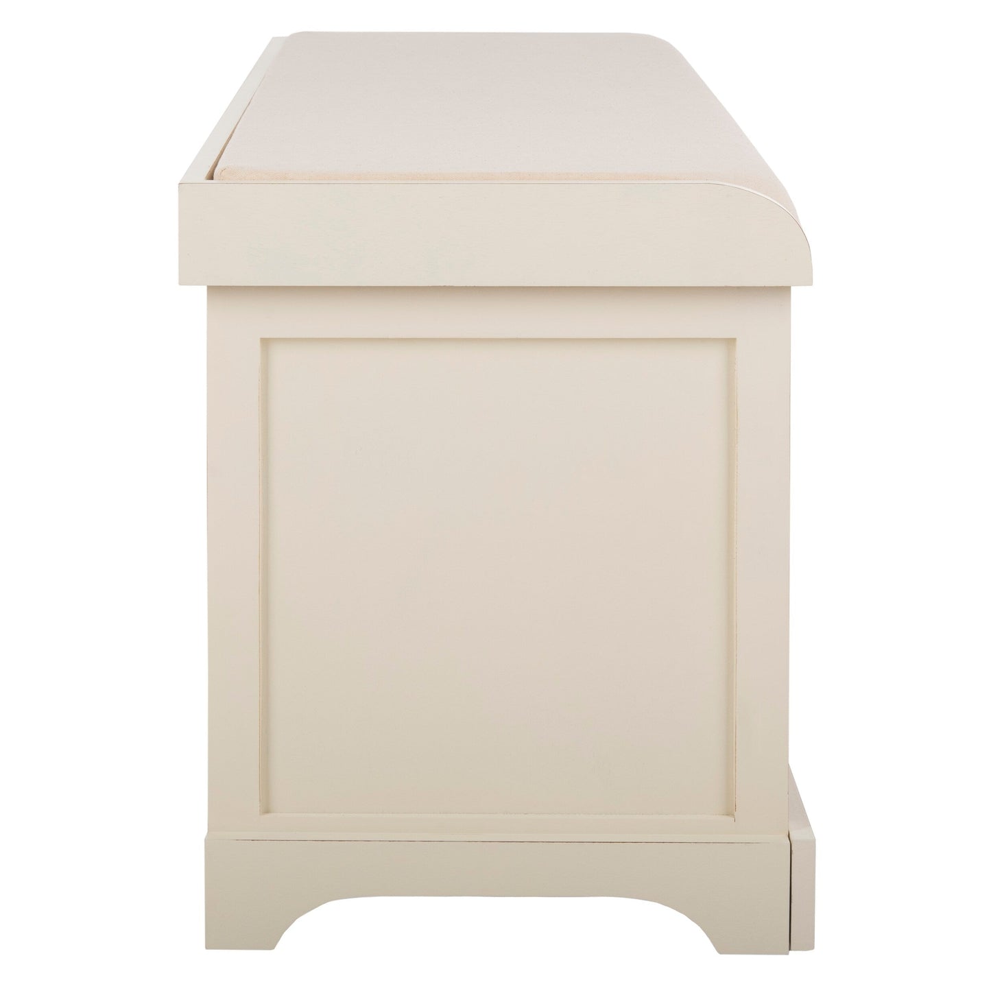 Banc de rangement SAFAVIEH Eola gris/blanc - 119 x 41 x 50 cm - 119L x 41P x 50H