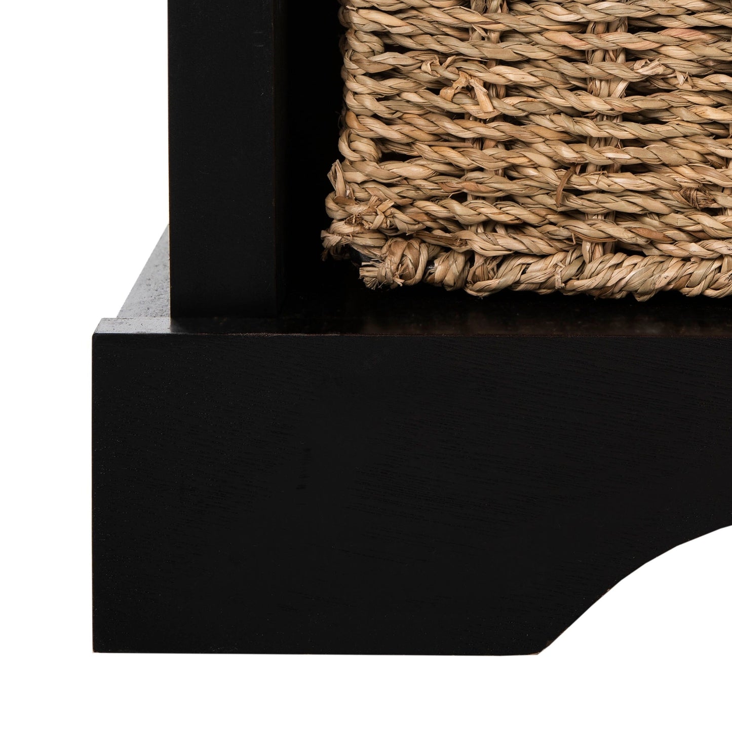 Banc de rangement SAFAVIEH Eola gris/blanc - 119 x 41 x 50 cm - 119L x 41P x 50H