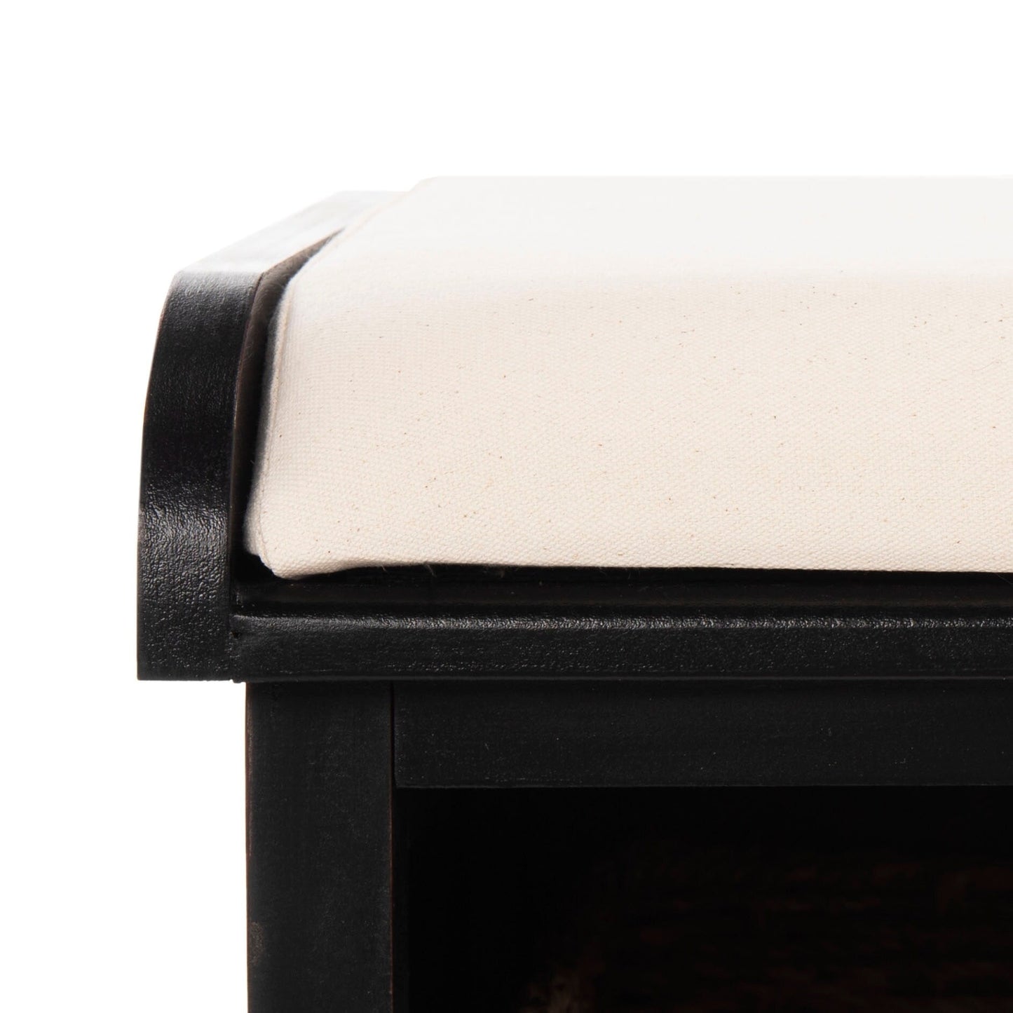 Banc de rangement SAFAVIEH Eola gris/blanc - 119 x 41 x 50 cm - 119L x 41P x 50H