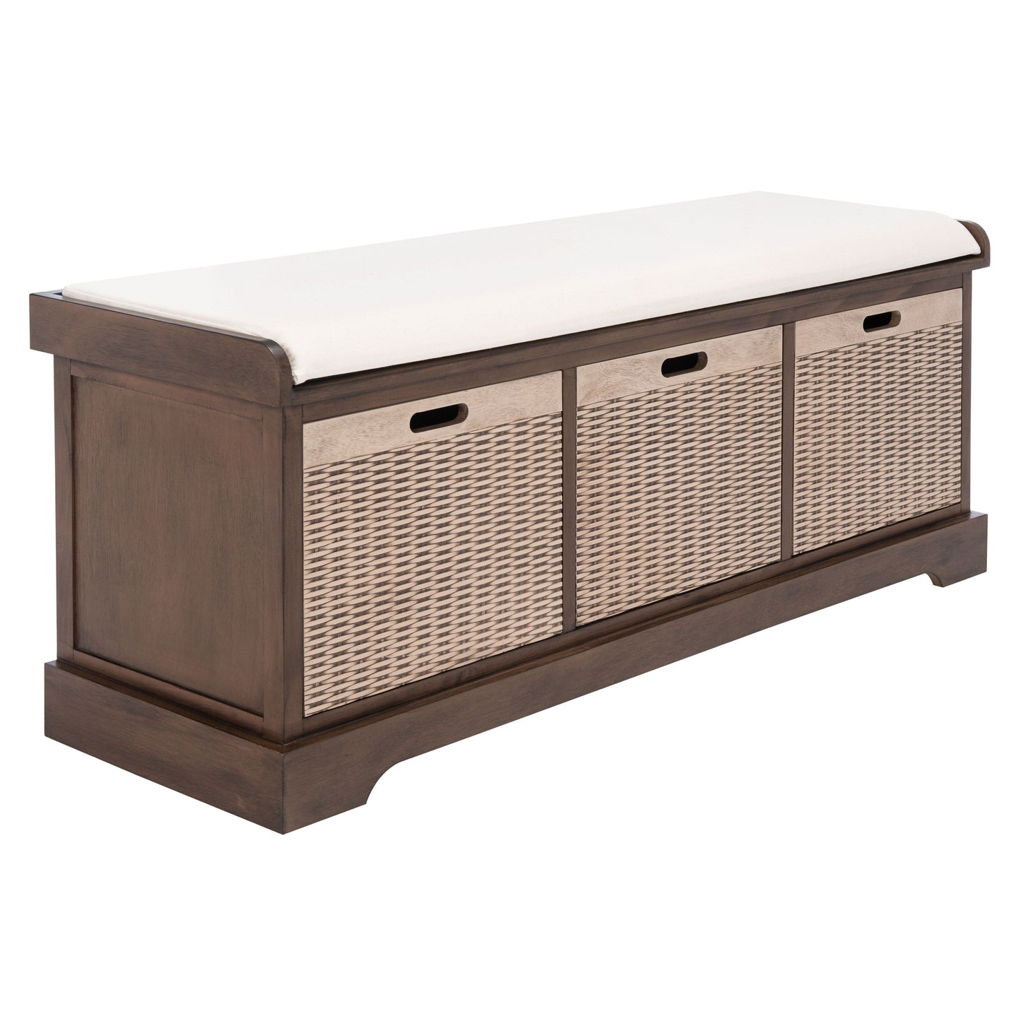 Banc de rangement avec 3 tiroirs et coussin SAFAVIEH Fiorello - 120,2 L x 38,1 l x 48,3 H - 120x38x48cm