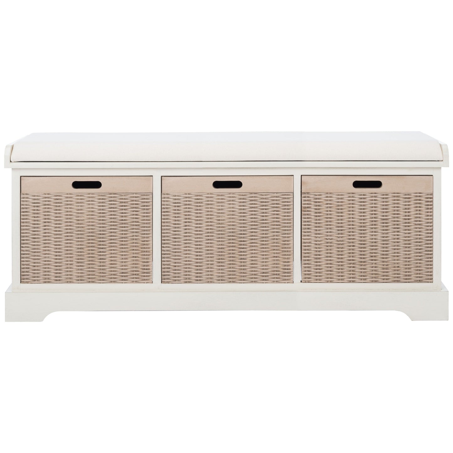 Banc de rangement avec 3 tiroirs et coussin SAFAVIEH Fiorello - 120,2 L x 38,1 l x 48,3 H - 120x38x48cm