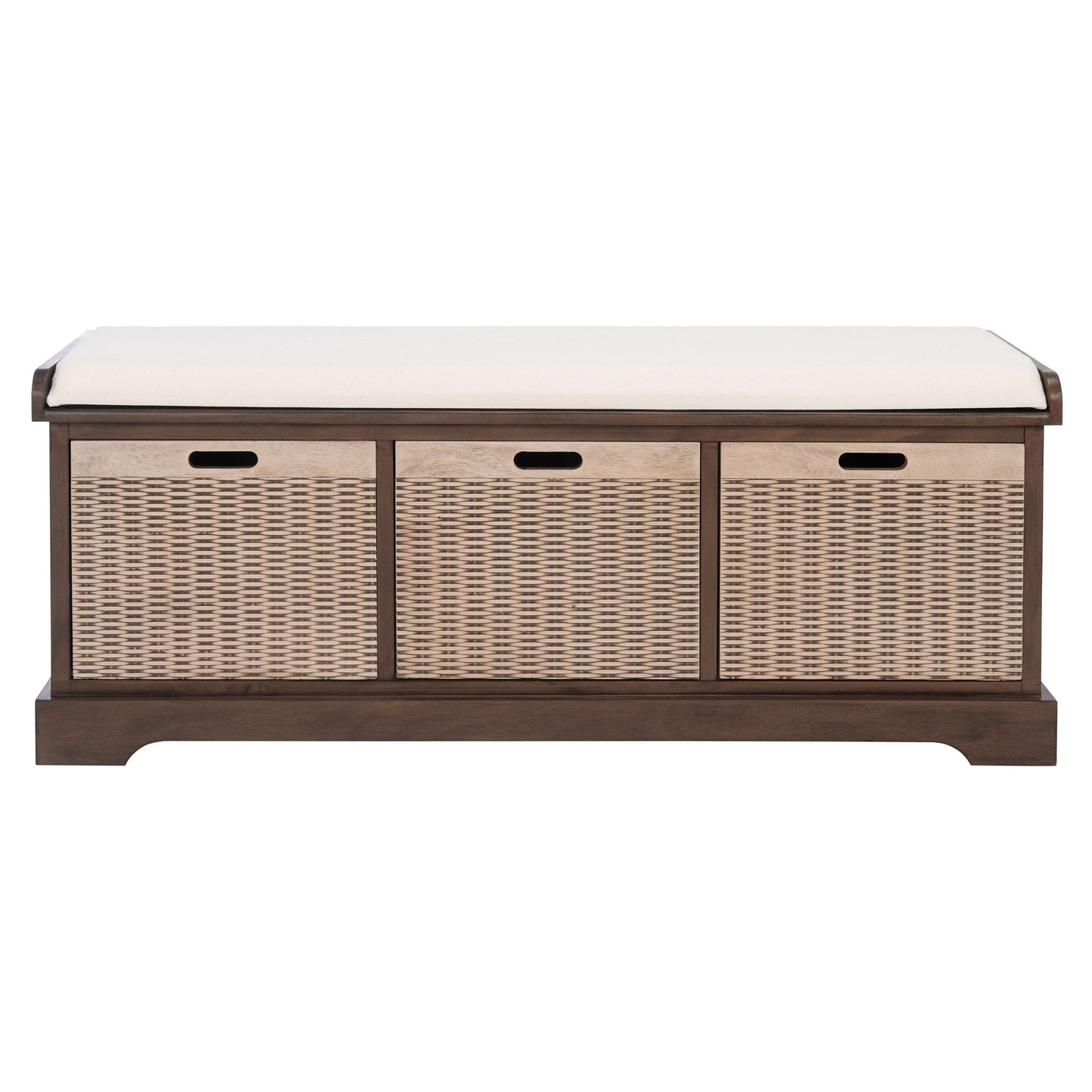 Banc de rangement avec 3 tiroirs et coussin SAFAVIEH Fiorello - 120,2 L x 38,1 l x 48,3 H - 120x38x48cm