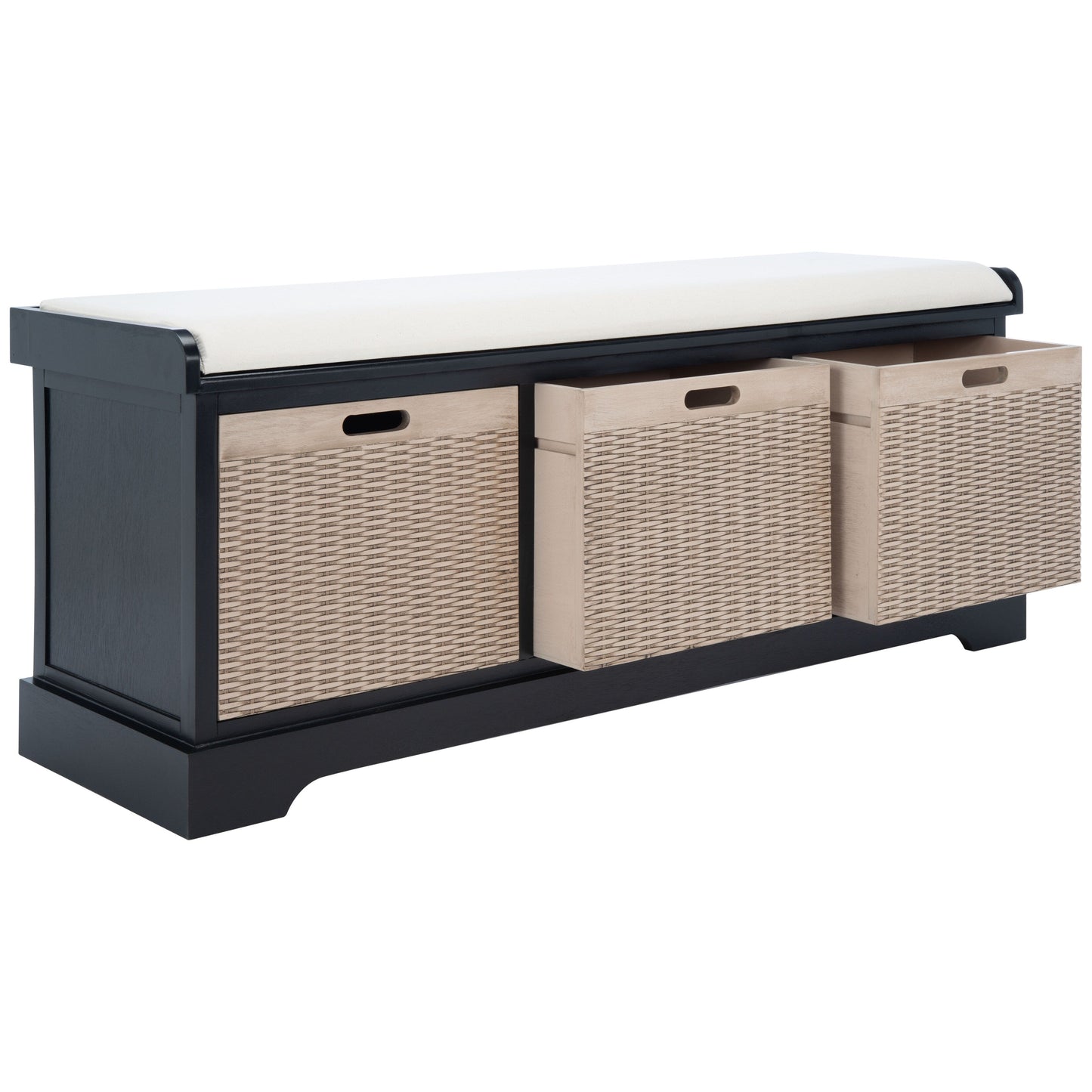 Banc de rangement avec 3 tiroirs et coussin SAFAVIEH Fiorello - 120,2 L x 38,1 l x 48,3 H - 120x38x48cm