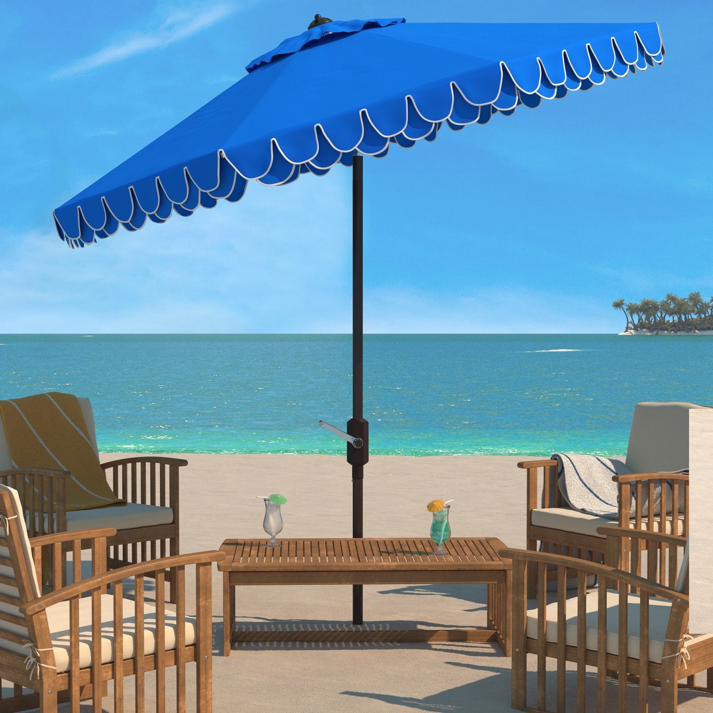 Parasol SAFAVIEH Gebbine Elegant de 2,7 mètres