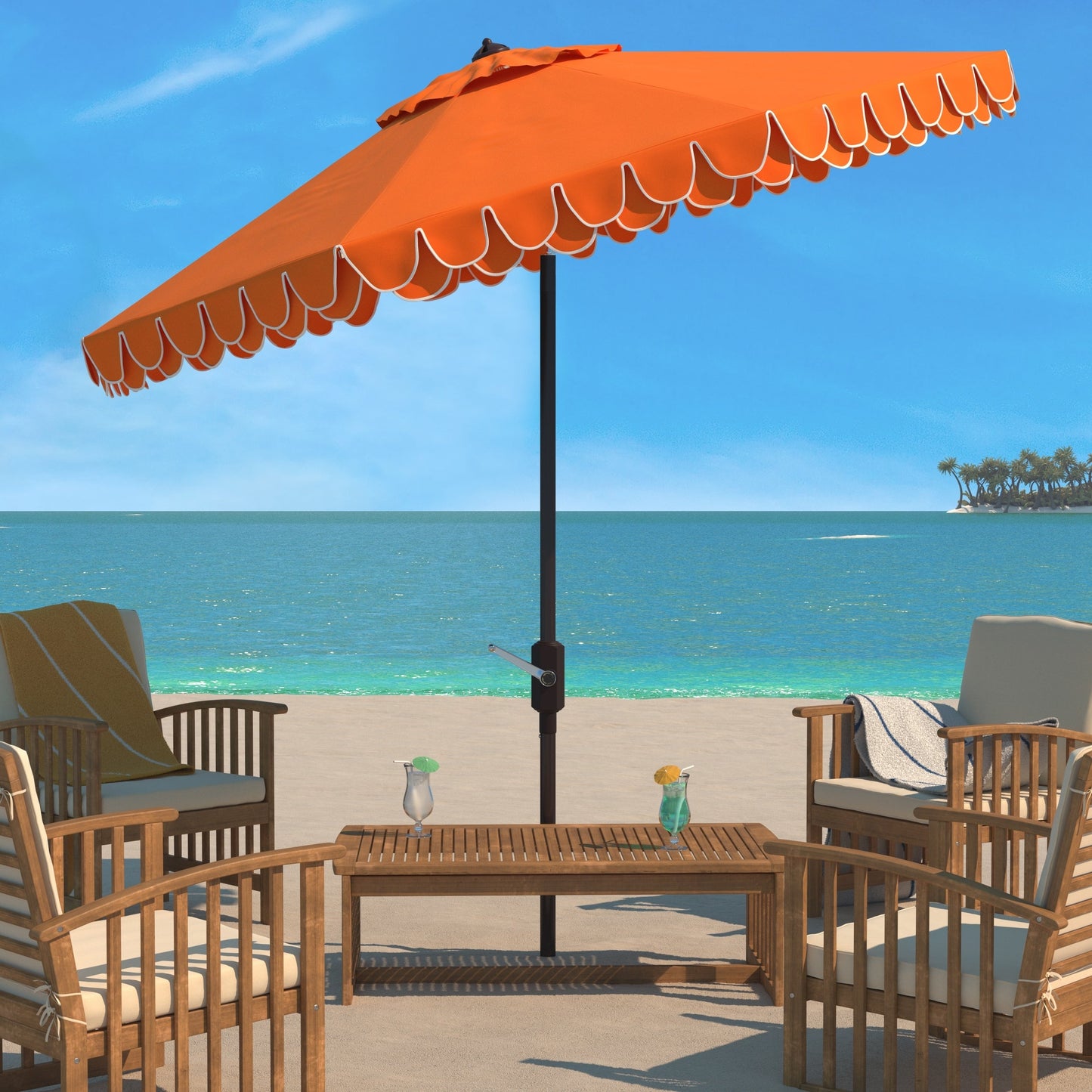 Parasol SAFAVIEH Gebbine Elegant de 2,7 mètres