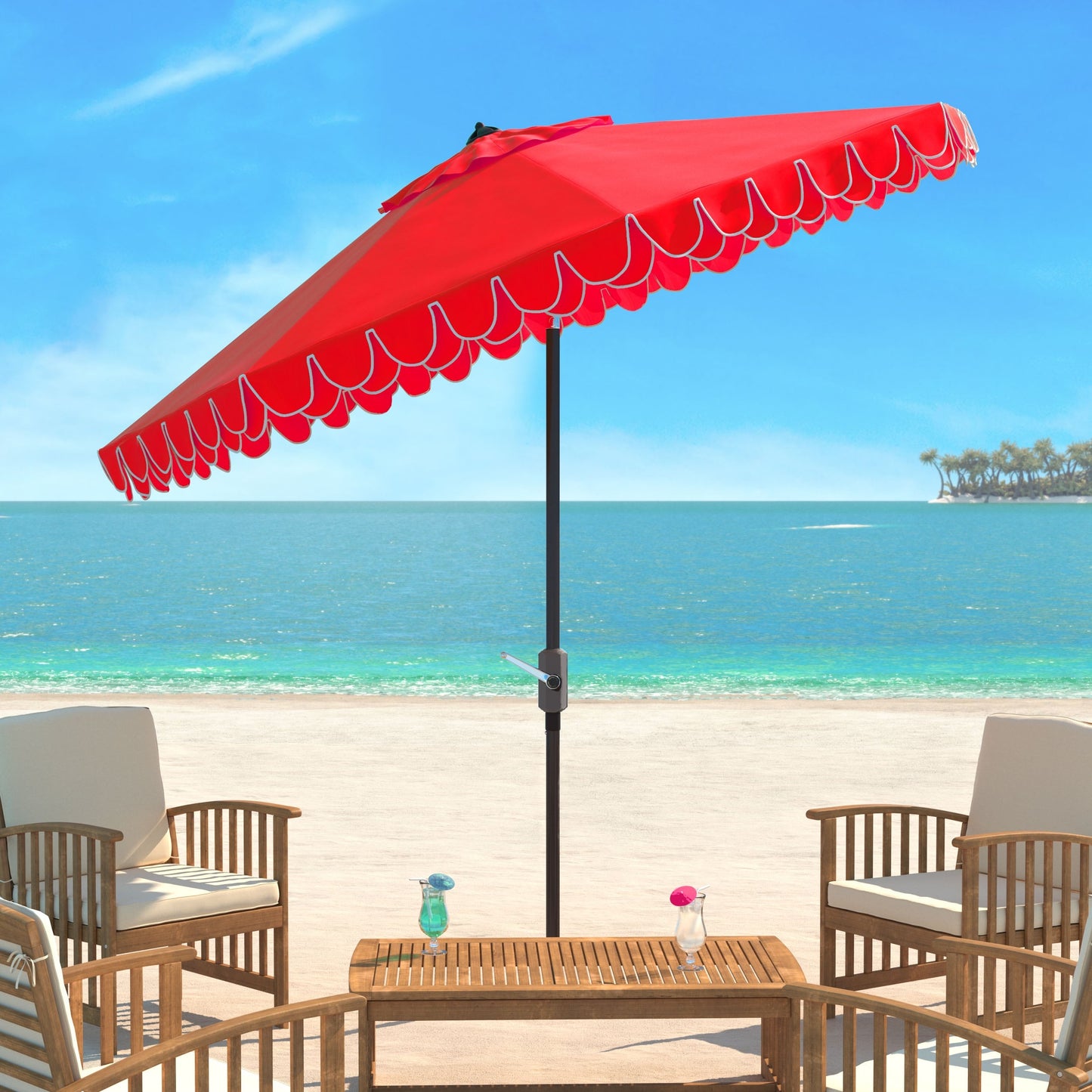 Parasol SAFAVIEH Gebbine Elegant de 2,7 mètres