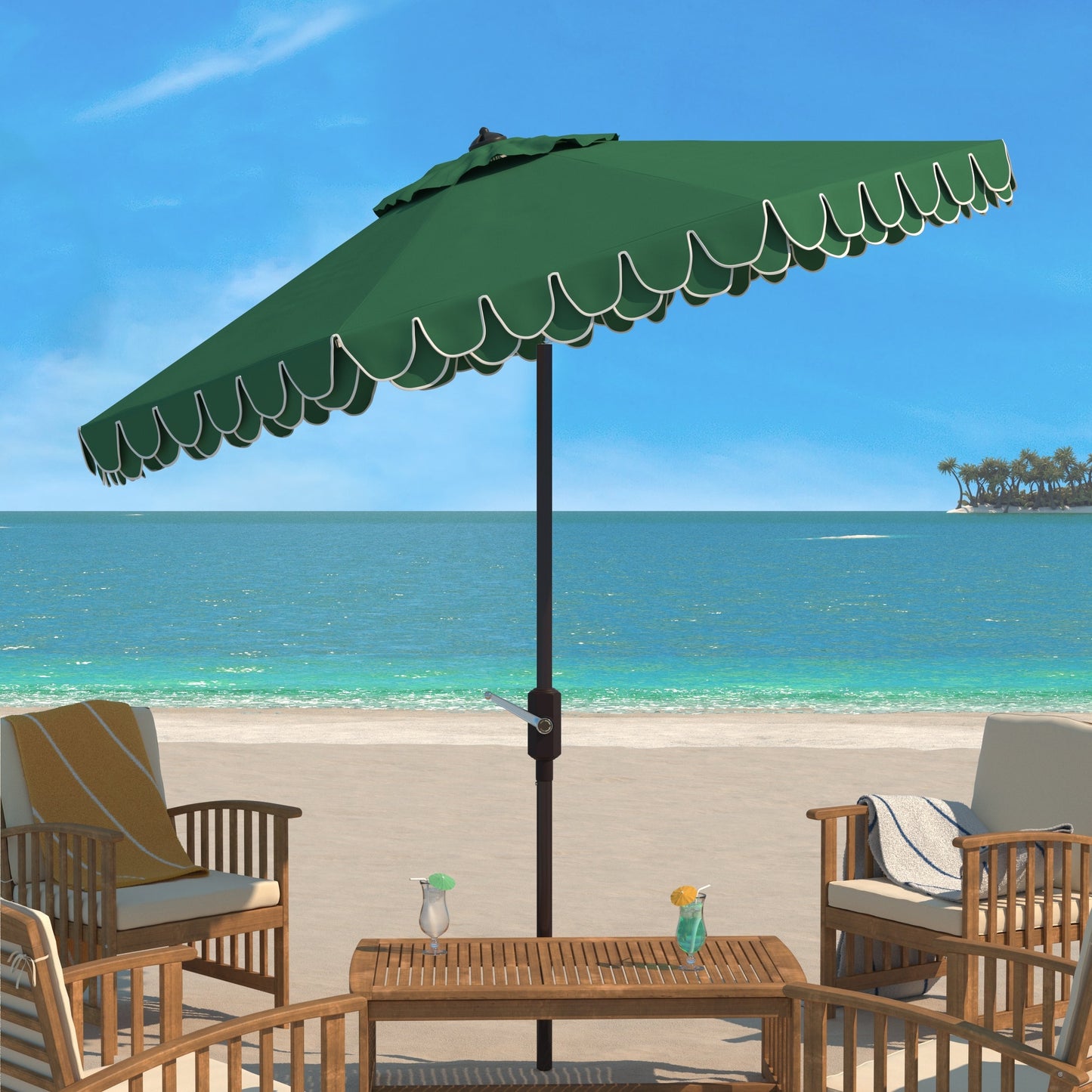 Parasol SAFAVIEH Gebbine Elegant de 2,7 mètres