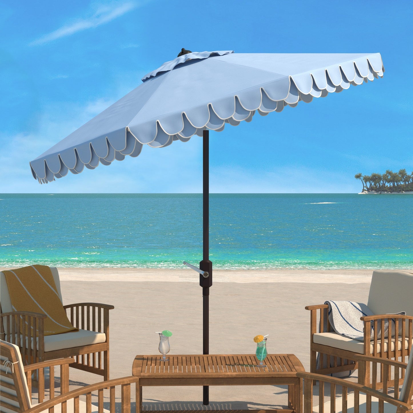 Parasol SAFAVIEH Gebbine Elegant de 2,7 mètres