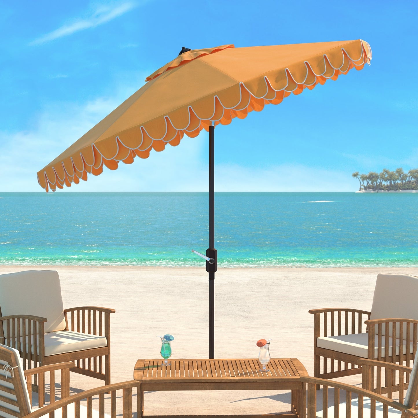 Parasol SAFAVIEH Gebbine Elegant de 2,7 mètres