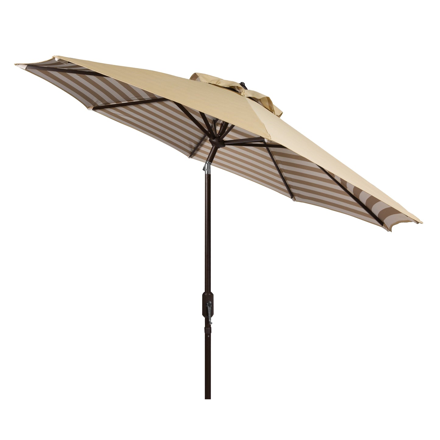 Parasol d'extérieur à manivelle SAFAVIEH Hadire Inside Out à rayures, 9 pieds