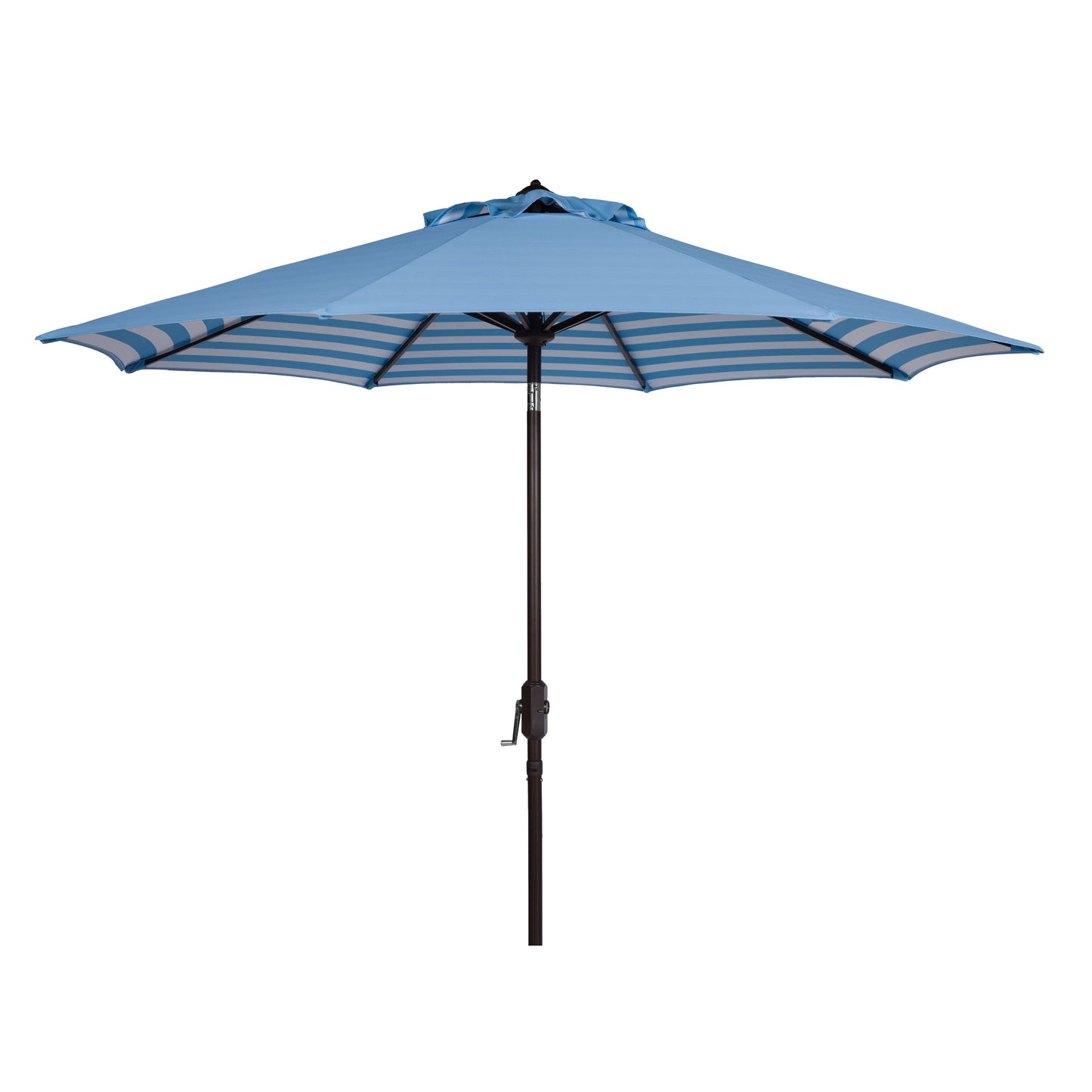 Parasol d'extérieur à manivelle SAFAVIEH Hadire Inside Out à rayures, 9 pieds