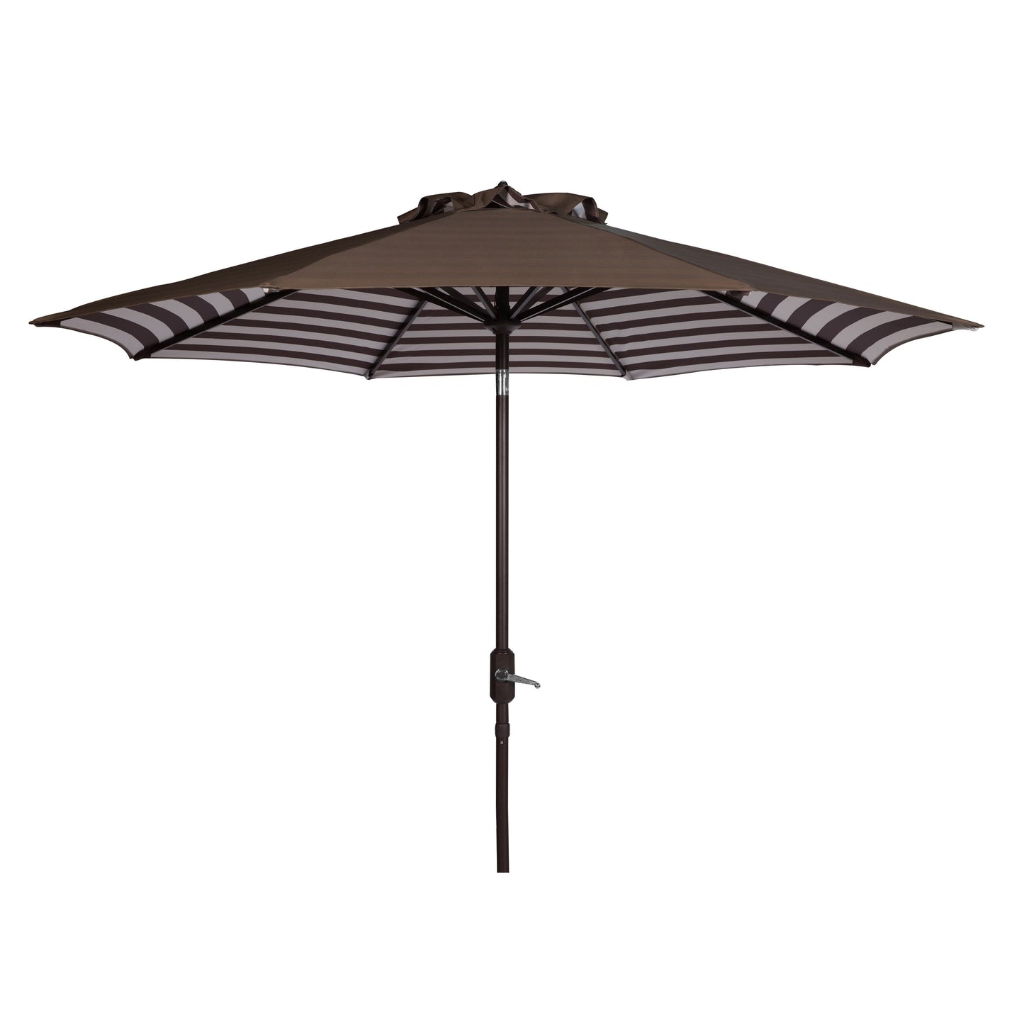 Parasol d'extérieur à manivelle SAFAVIEH Hadire Inside Out à rayures, 9 pieds