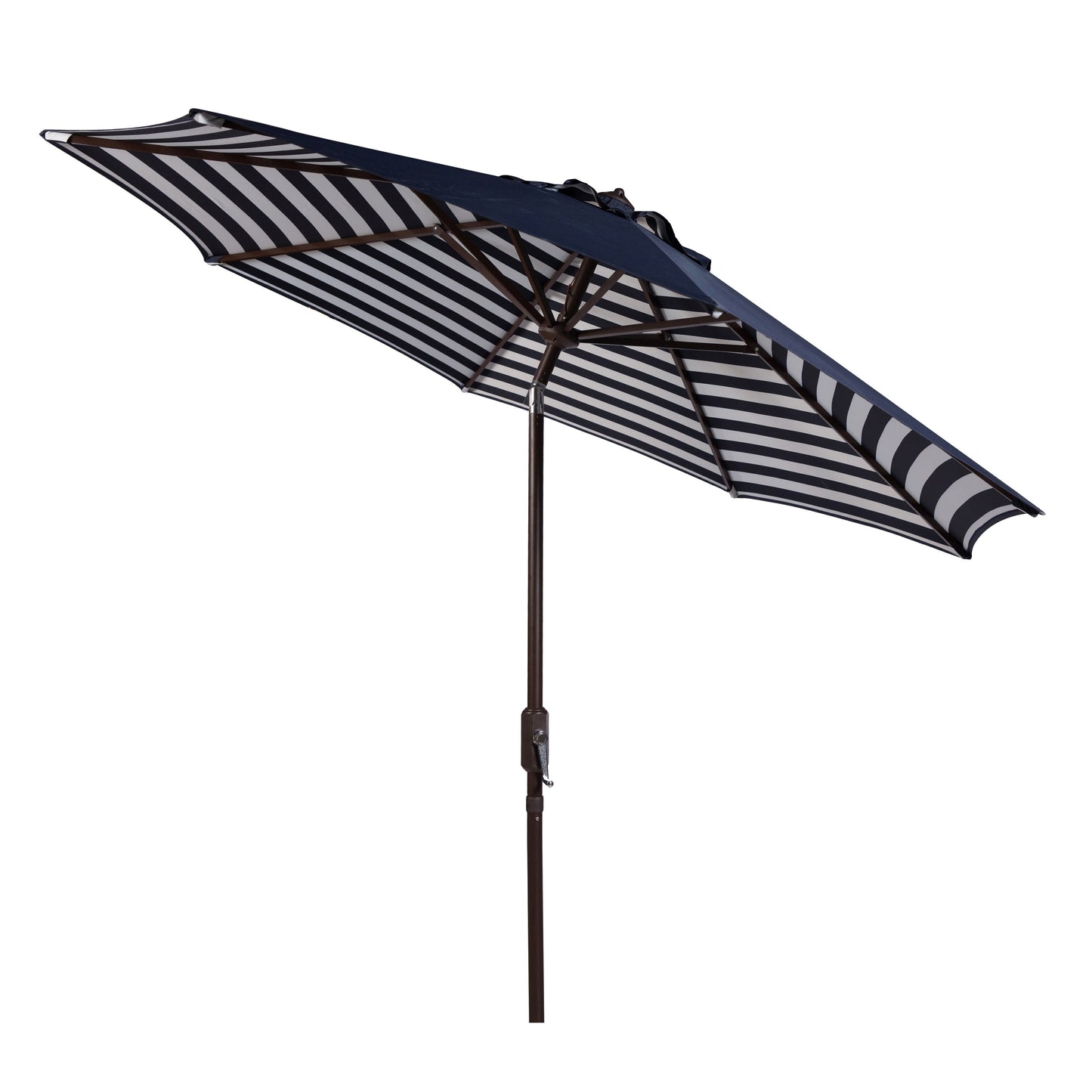 Parasol d'extérieur à manivelle SAFAVIEH Hadire Inside Out à rayures, 9 pieds