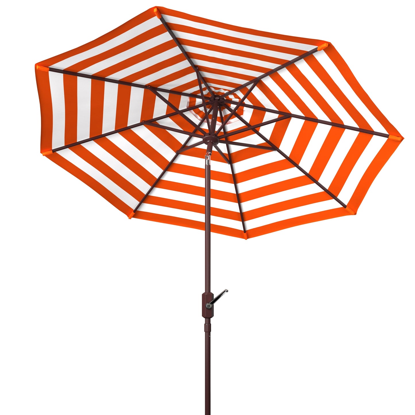 Parasol d'extérieur à manivelle SAFAVIEH Hadire Inside Out à rayures, 9 pieds
