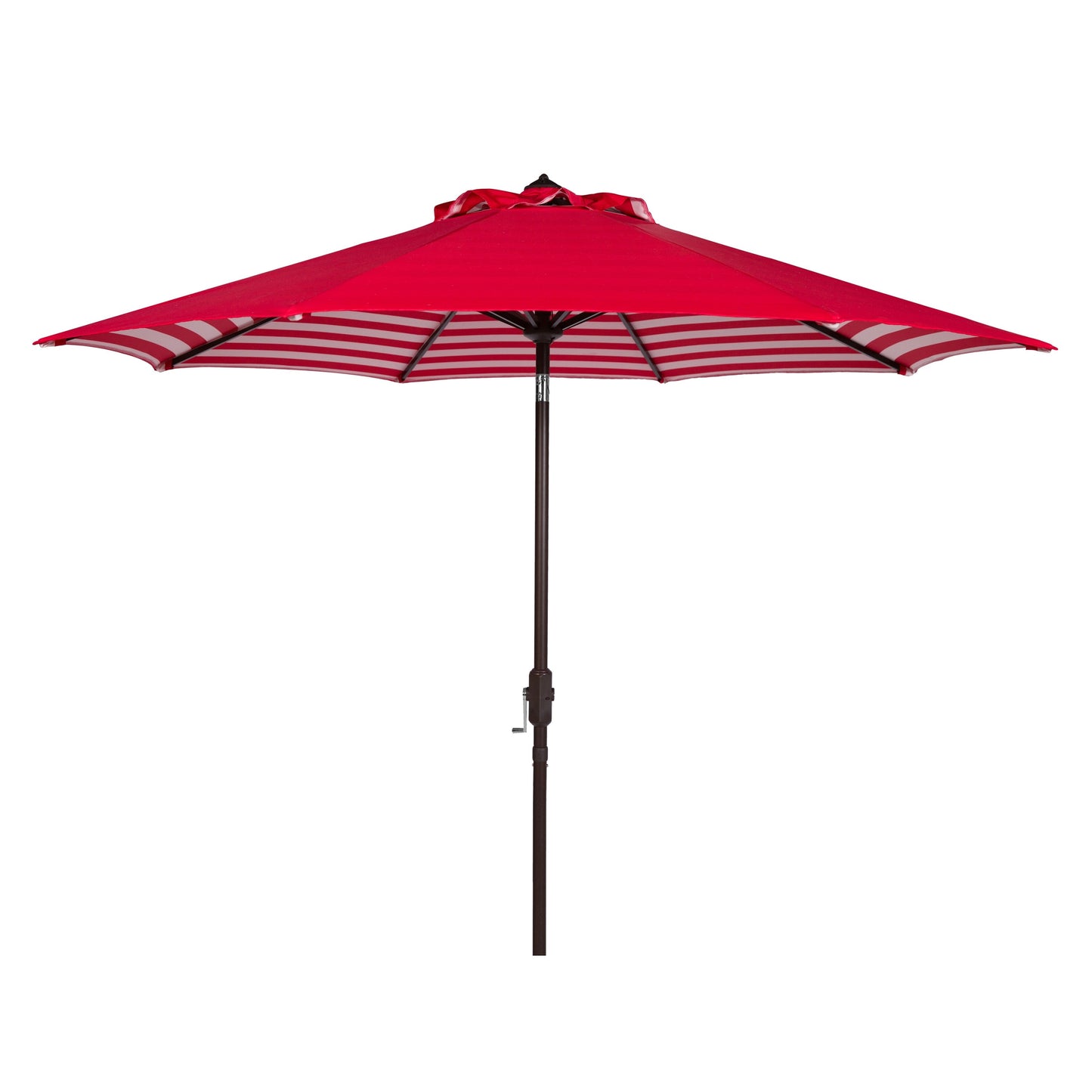 Parasol d'extérieur à manivelle SAFAVIEH Hadire Inside Out à rayures, 9 pieds