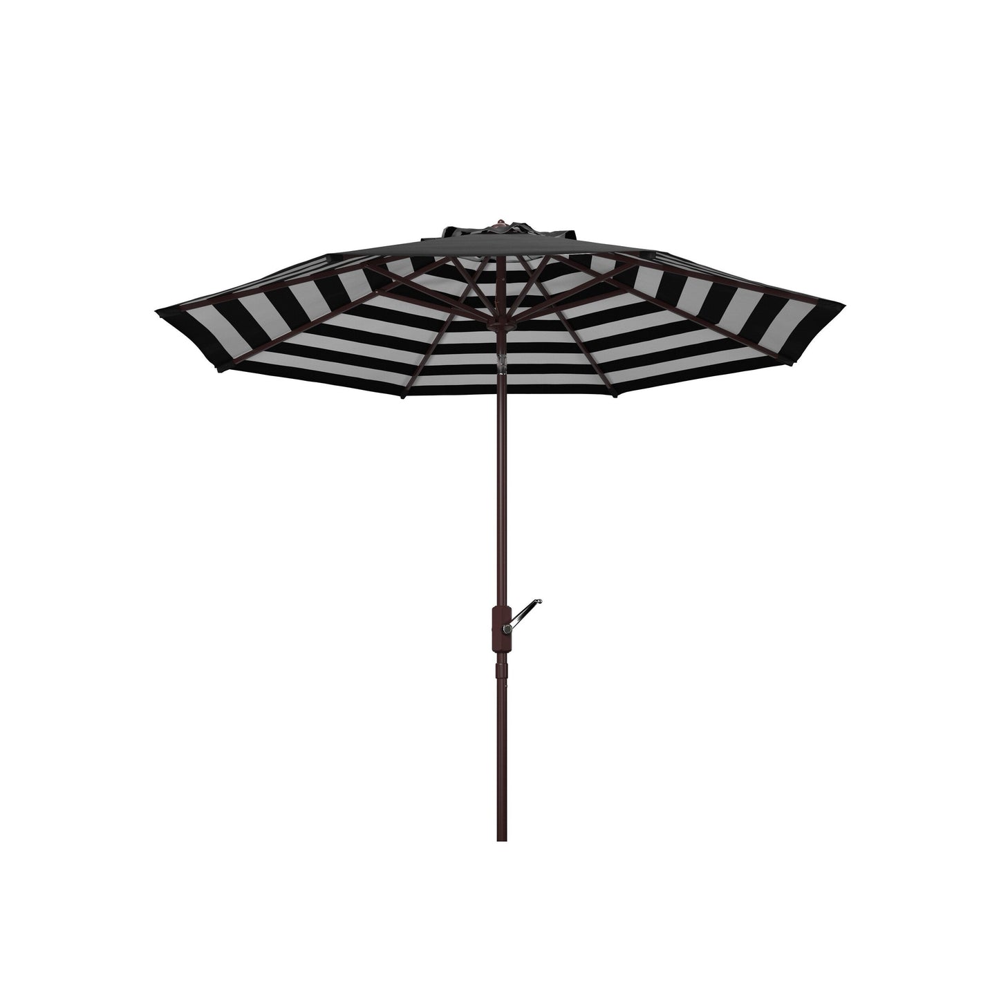 Parasol d'extérieur à manivelle SAFAVIEH Hadire Inside Out à rayures, 9 pieds