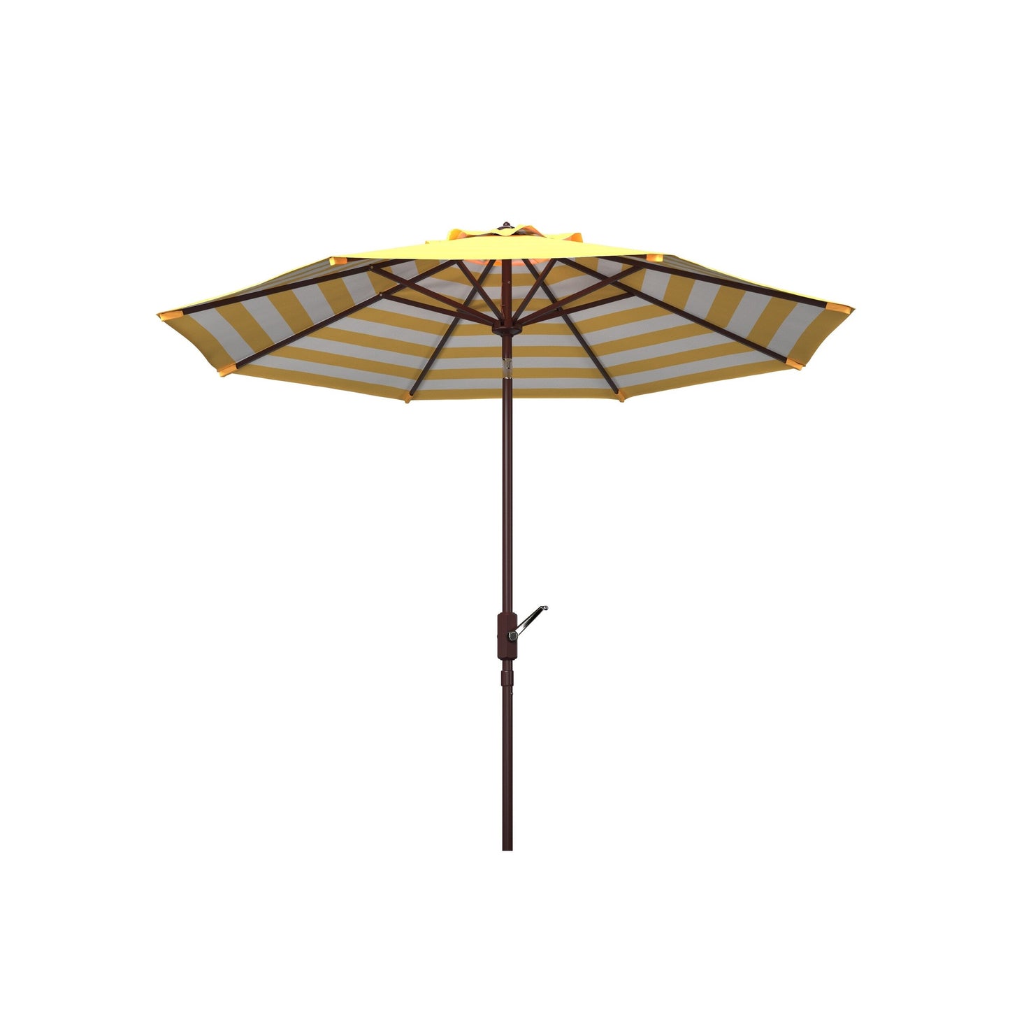 Parasol d'extérieur à manivelle SAFAVIEH Hadire Inside Out à rayures, 9 pieds