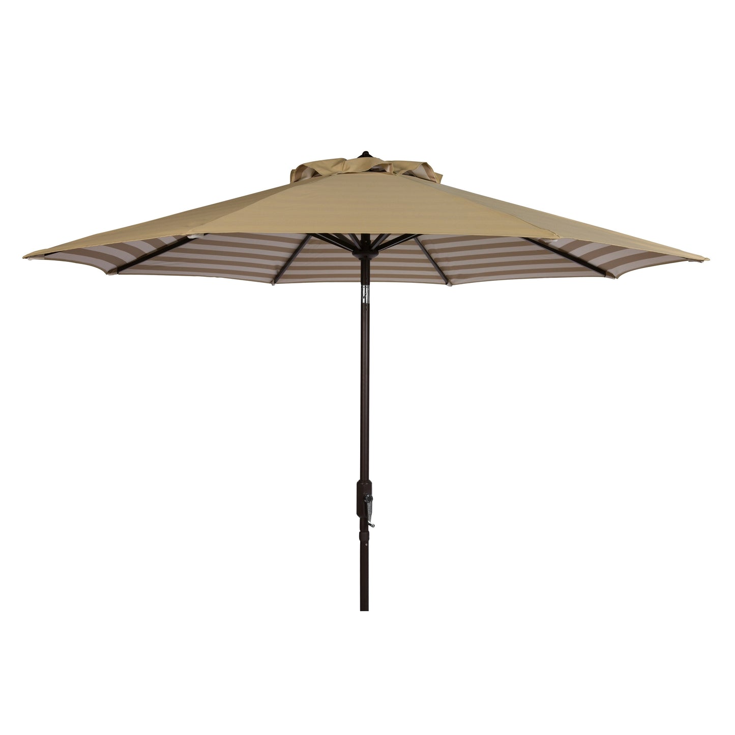 Parasol d'extérieur à manivelle SAFAVIEH Hadire Inside Out à rayures, 9 pieds
