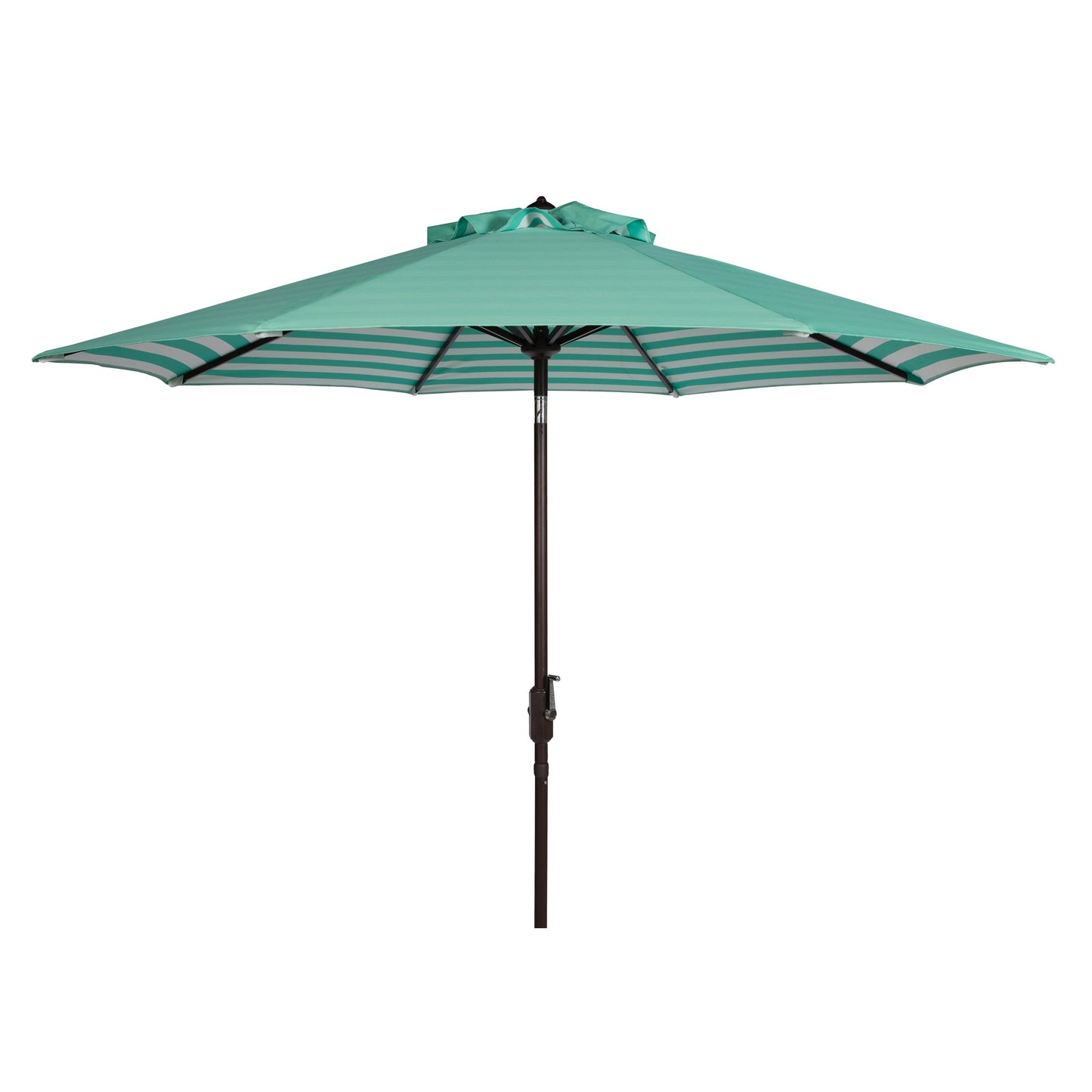Parasol d'extérieur à manivelle SAFAVIEH Hadire Inside Out à rayures, 9 pieds