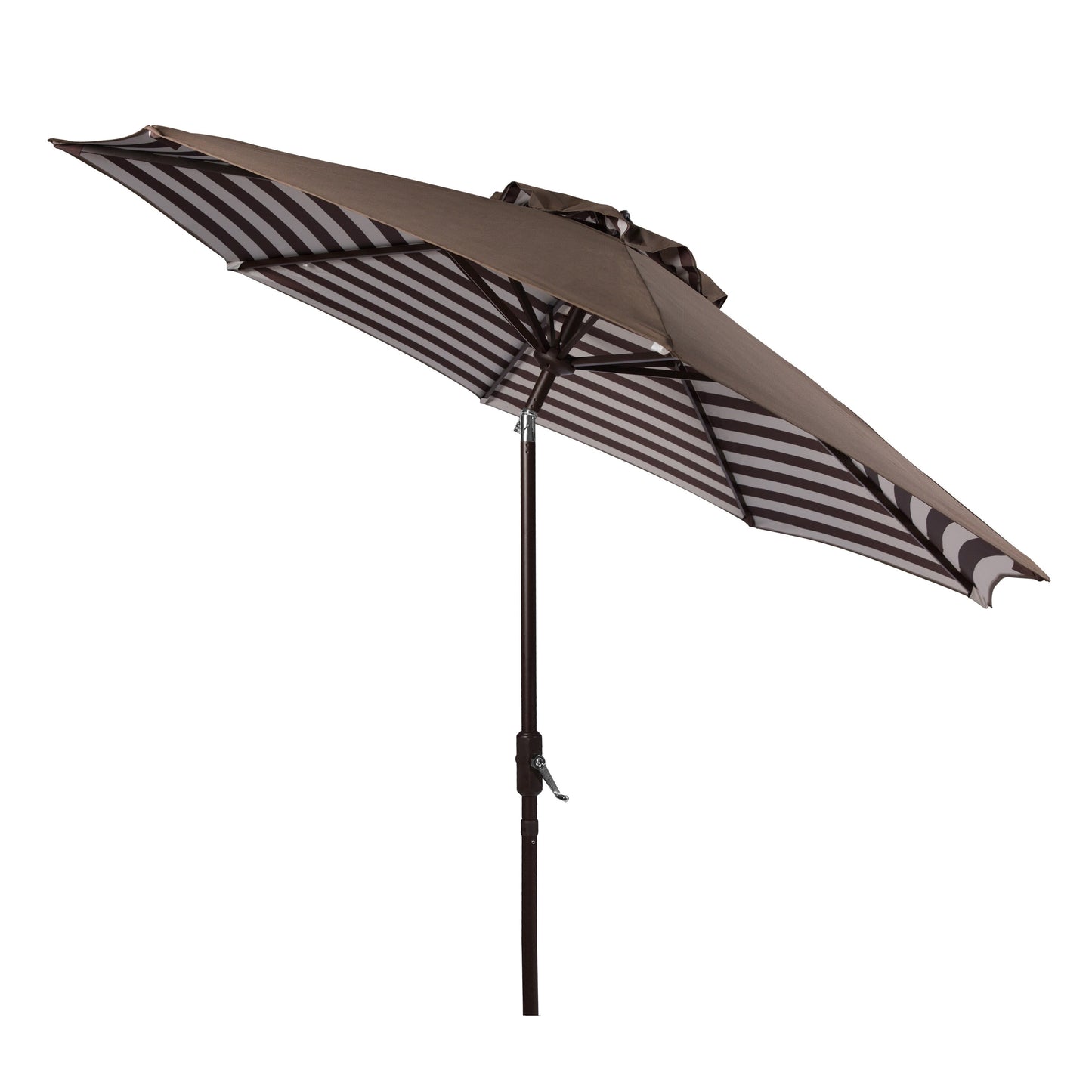 Parasol d'extérieur à manivelle SAFAVIEH Hadire Inside Out à rayures, 9 pieds