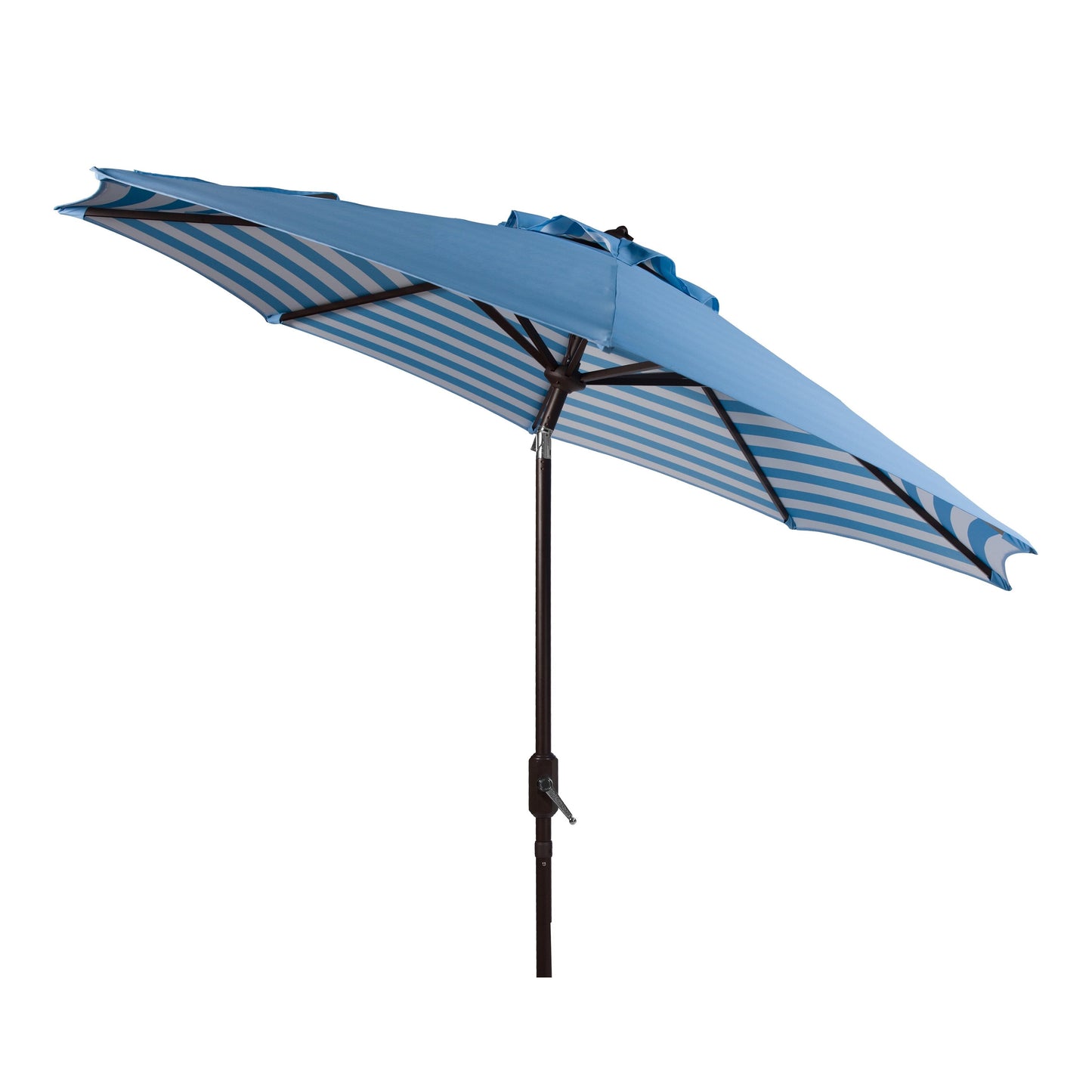 Parasol d'extérieur à manivelle SAFAVIEH Hadire Inside Out à rayures, 9 pieds