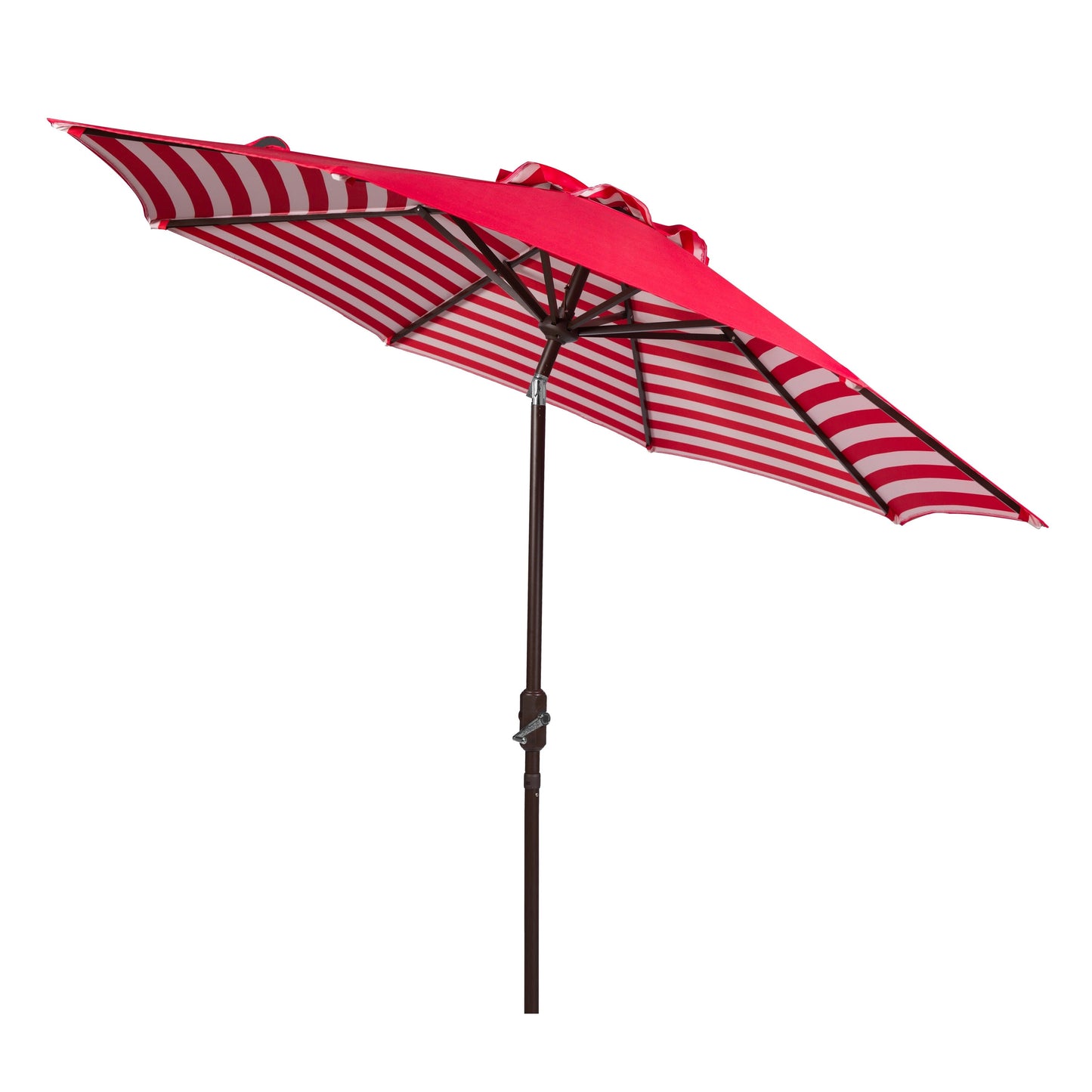 Parasol d'extérieur à manivelle SAFAVIEH Hadire Inside Out à rayures, 9 pieds