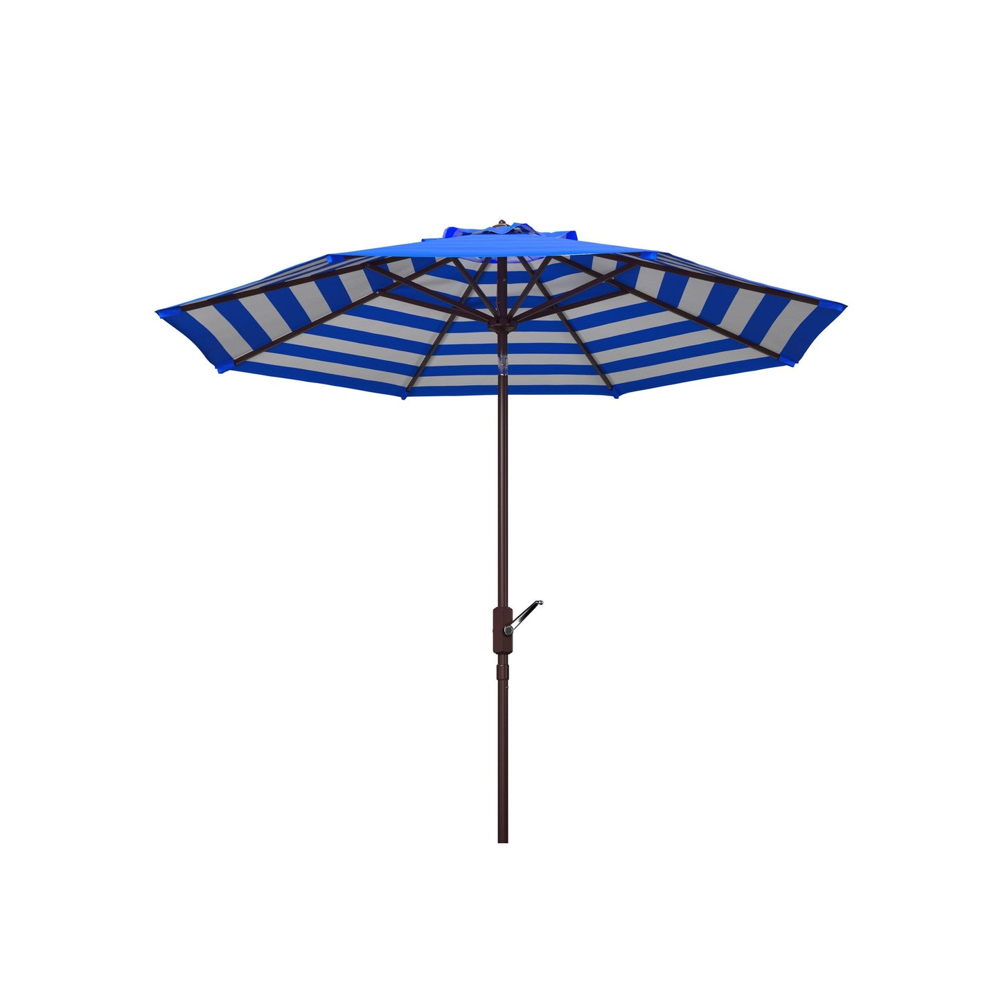 Parasol d'extérieur à manivelle SAFAVIEH Hadire Inside Out à rayures, 9 pieds