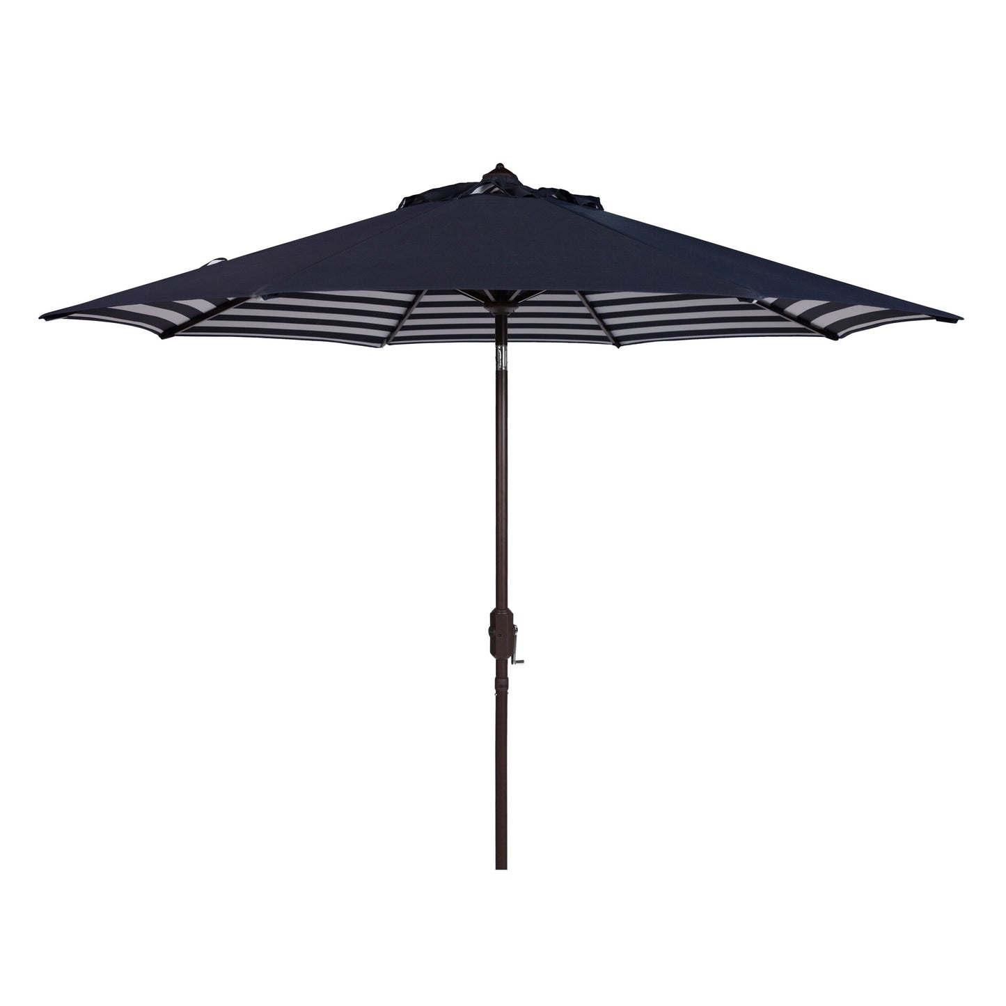 Parasol d'extérieur à manivelle SAFAVIEH Hadire Inside Out à rayures, 9 pieds