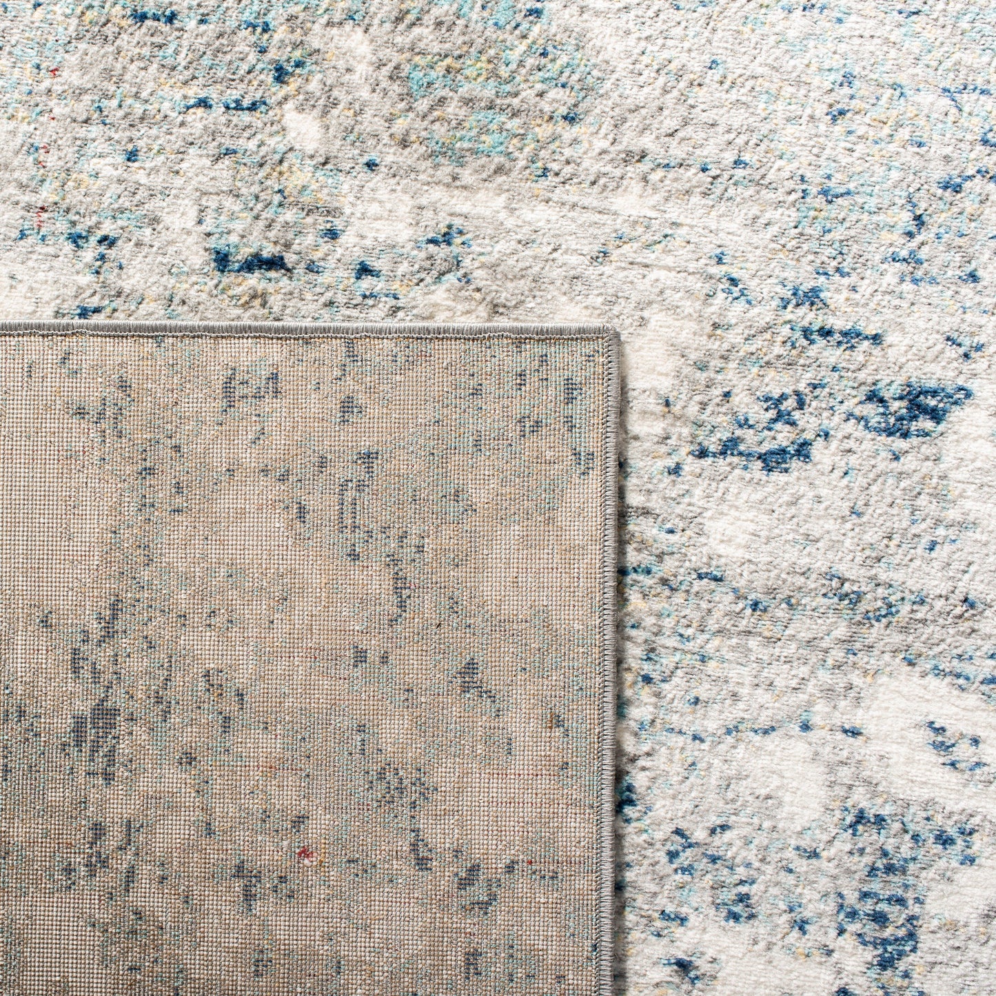 Tapis abstrait moderne SAFAVIEH Jasper Shreya - Gris/Bleu - 2,44 m x 3,05 m