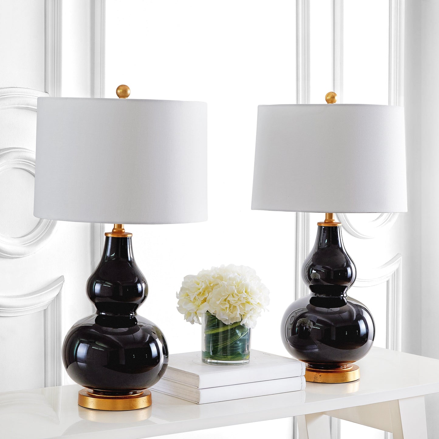 Lampe de table SAFAVIEH Lighting Diede en forme de gourde (lot de 2) - 15x15x28.5 - 15Lx15Px29H