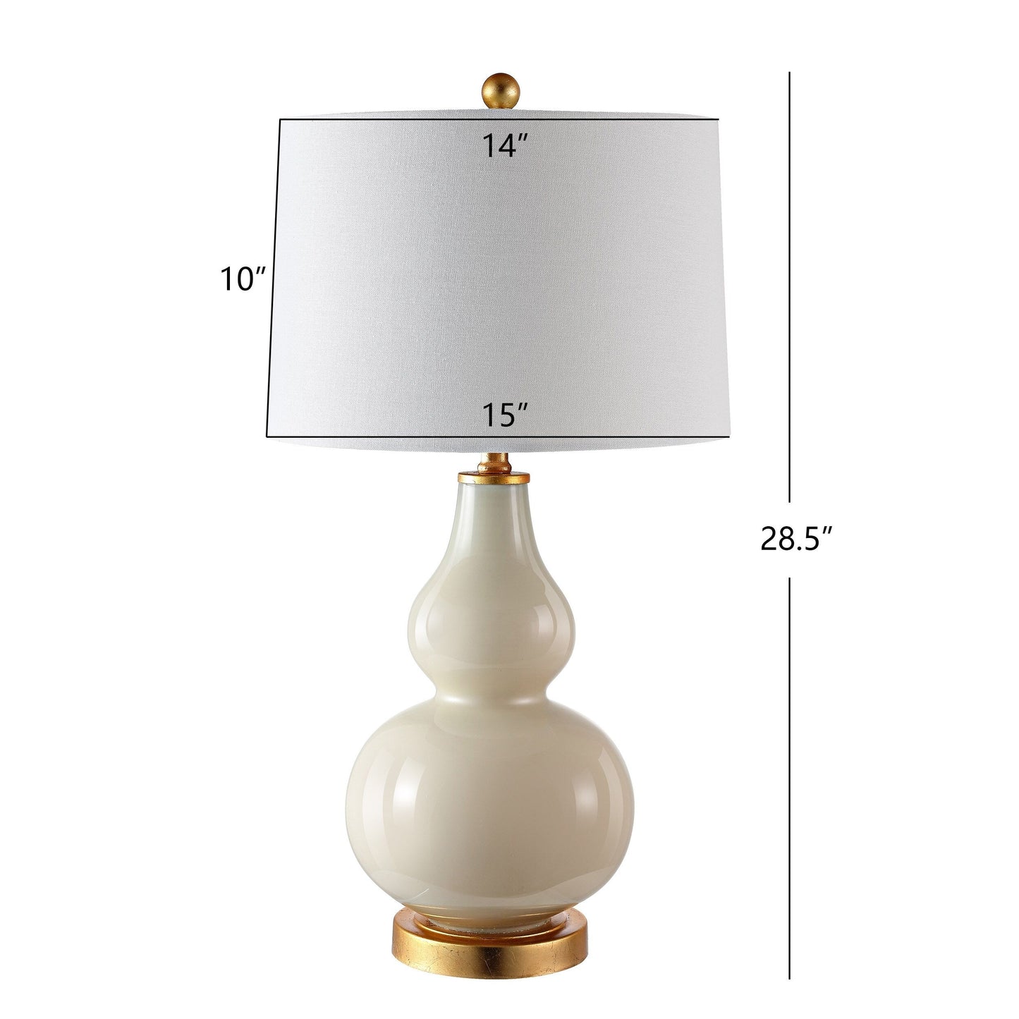 Lampe de table SAFAVIEH Lighting Diede en forme de gourde (lot de 2) - 15x15x28.5 - 15Lx15Px29H