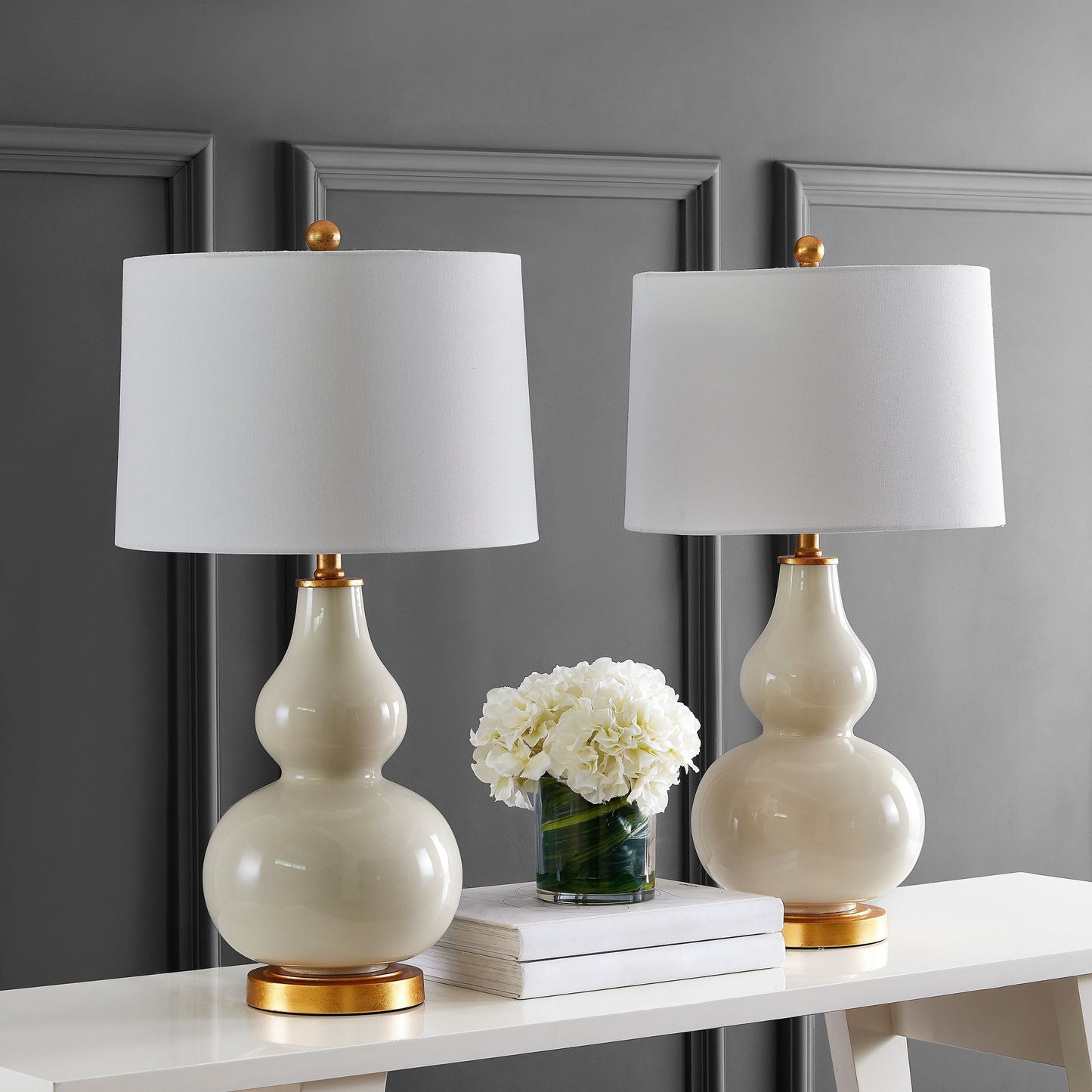 Lampe de table SAFAVIEH Lighting Diede en forme de gourde (lot de 2) - 15x15x28.5 - 15Lx15Px29H