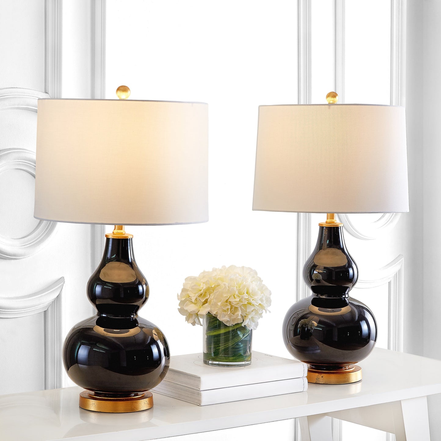 Lampe de table SAFAVIEH Lighting Diede en forme de gourde (lot de 2) - 15x15x28.5 - 15Lx15Px29H